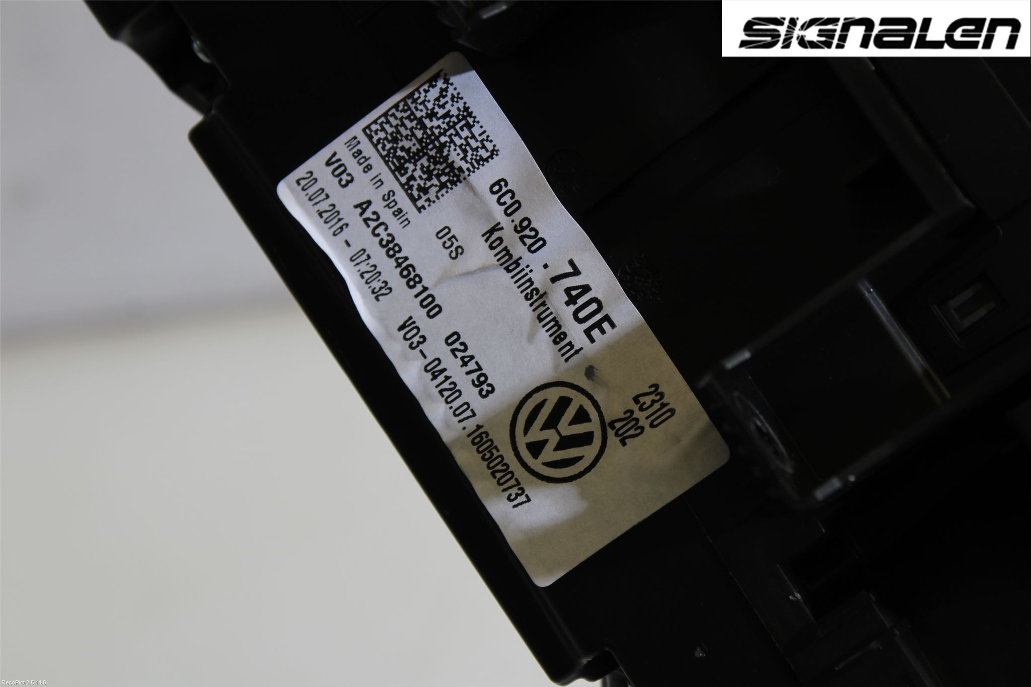 Volkswagen VW POLO 10-17 Instr Kombinert