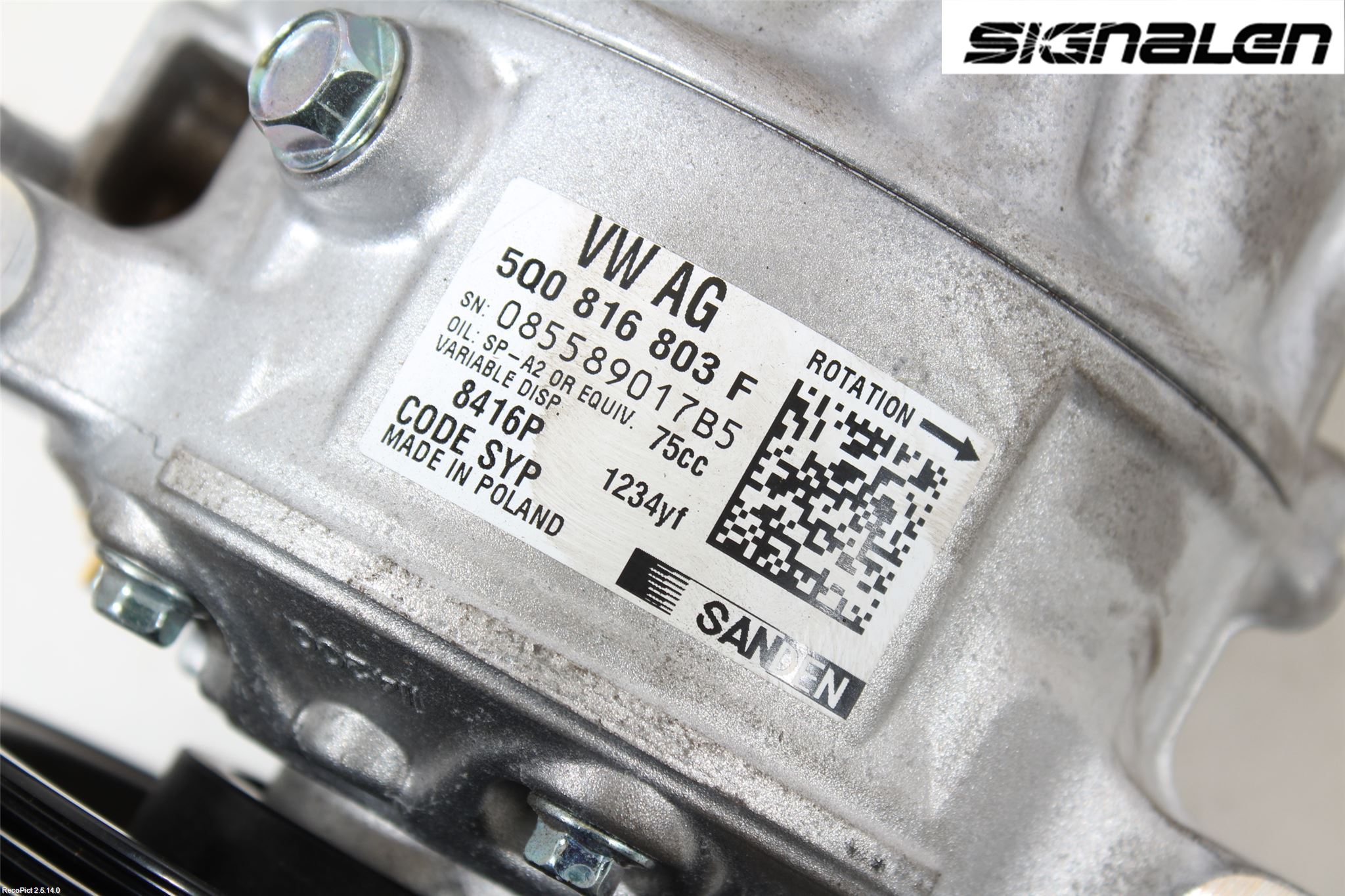 Skoda FABIA 07-14 Varme Ac Kompressor