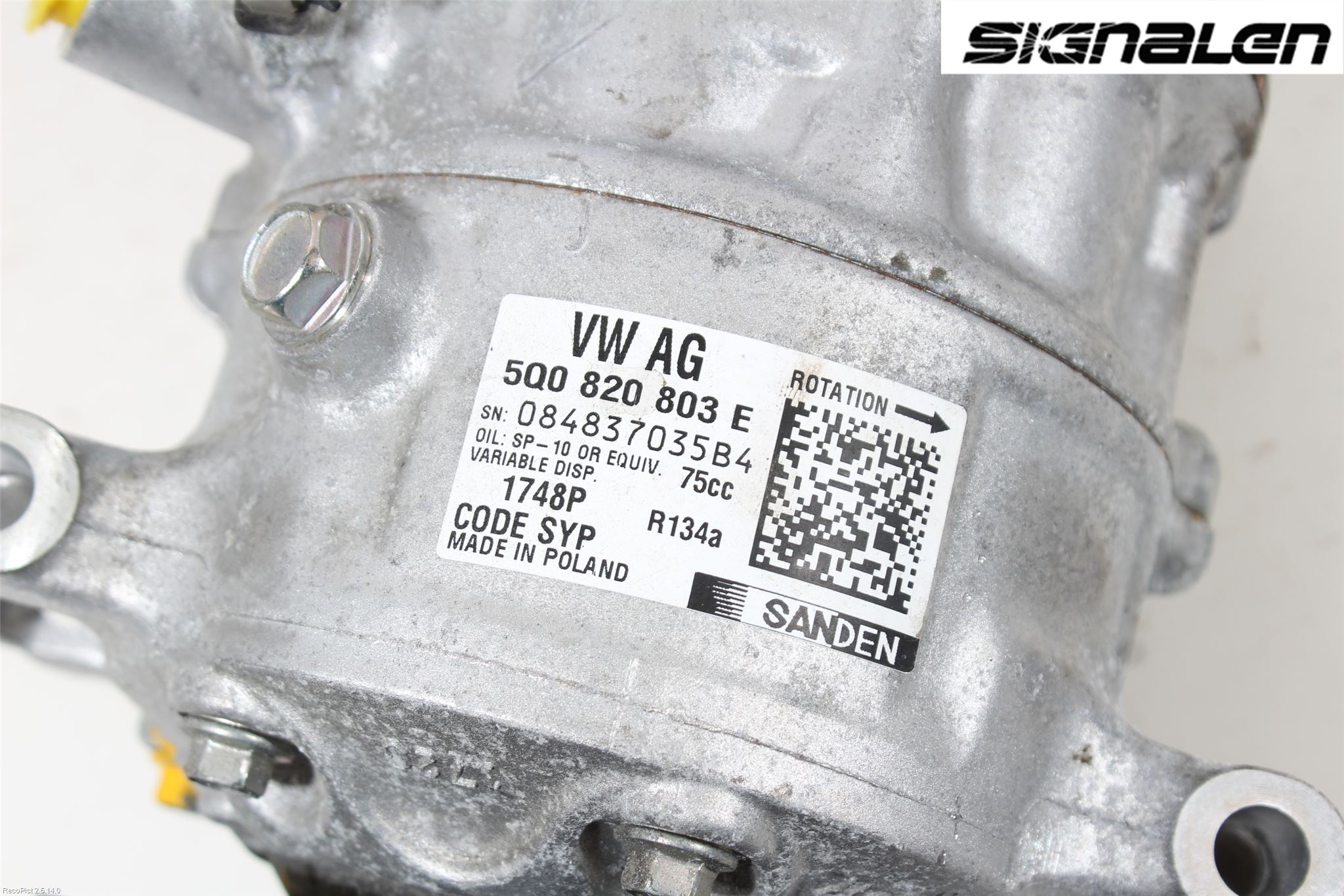 Skoda OCTAVIA (5E) 13-20 Varme Ac Kompressor