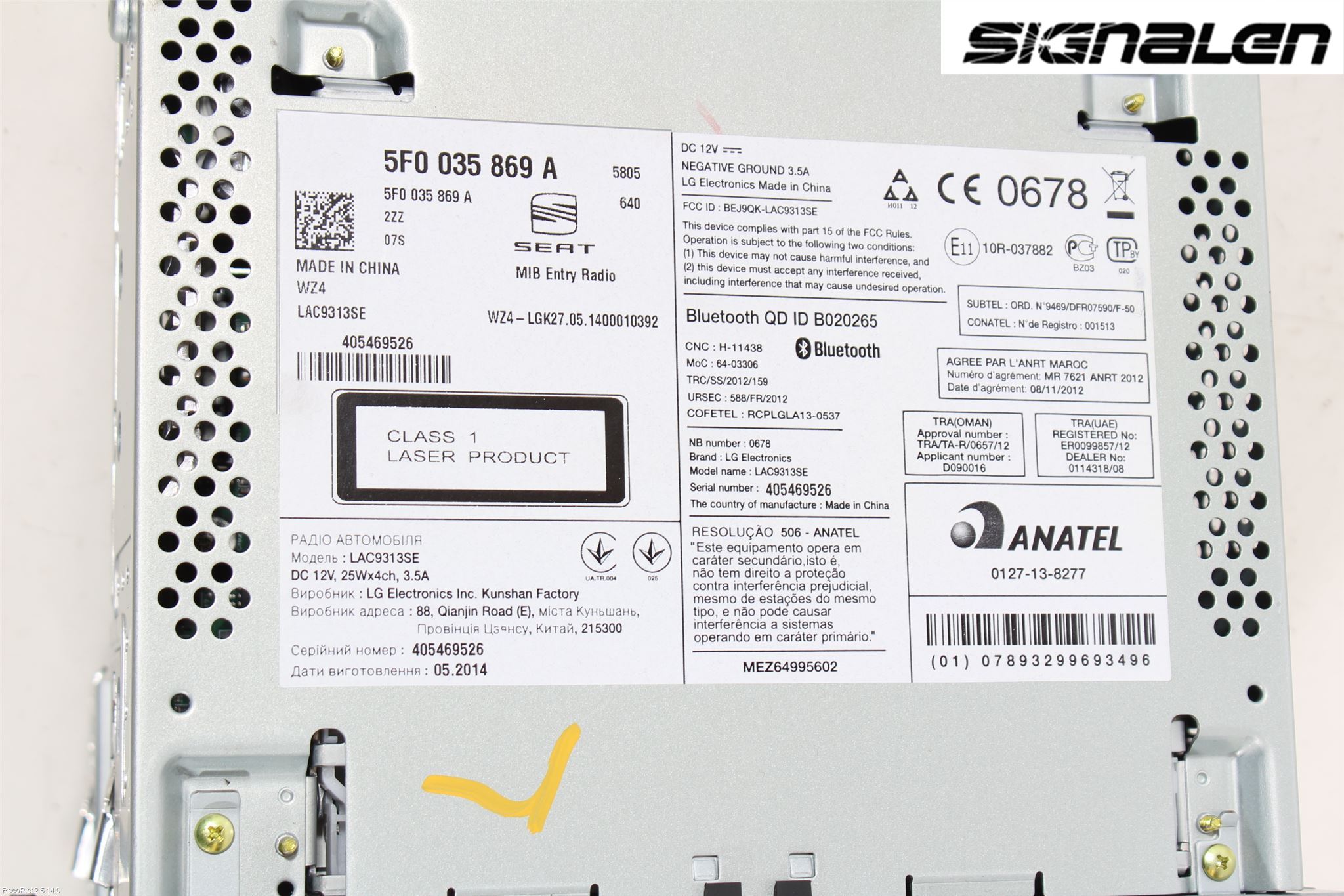 Seat LEON 13-20 Stereo Radio