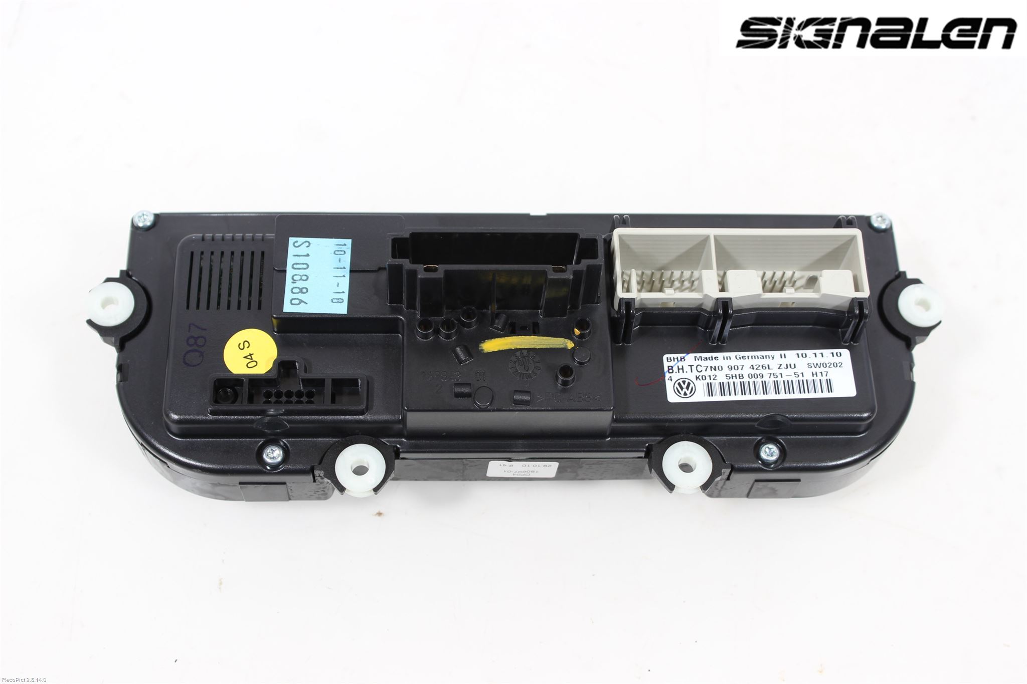 Volkswagen VW GOLF VI 09-13 Varme Ac Betjening-Display