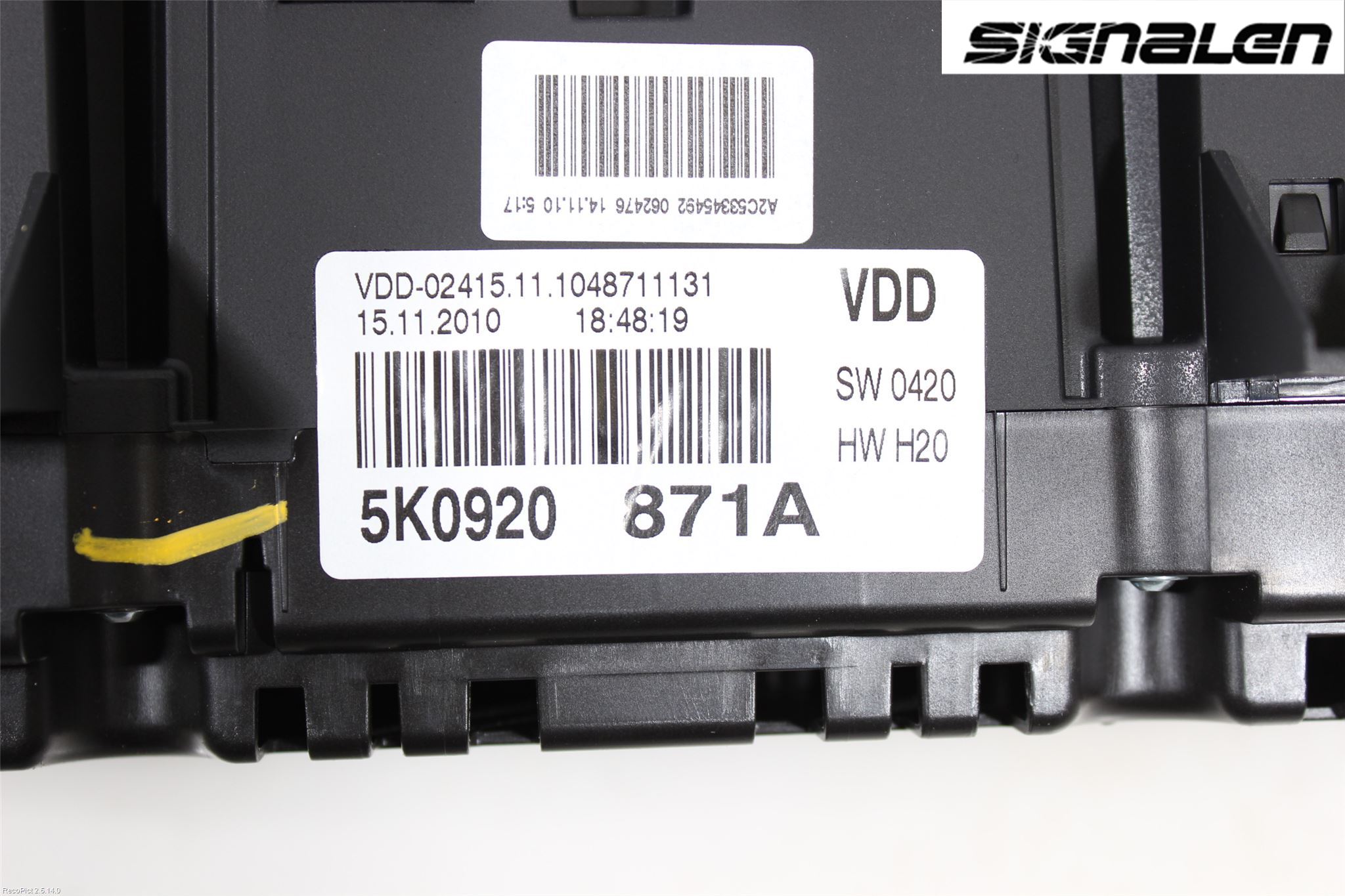 Volkswagen VW GOLF VI 09-13 Instr Kombinert