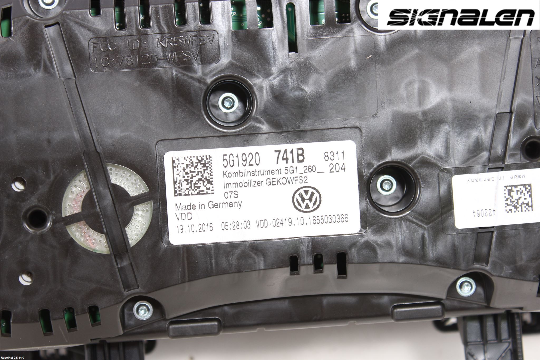 Volkswagen VW GOLF / E-GOLF VII 13-20 Instr Kombinert