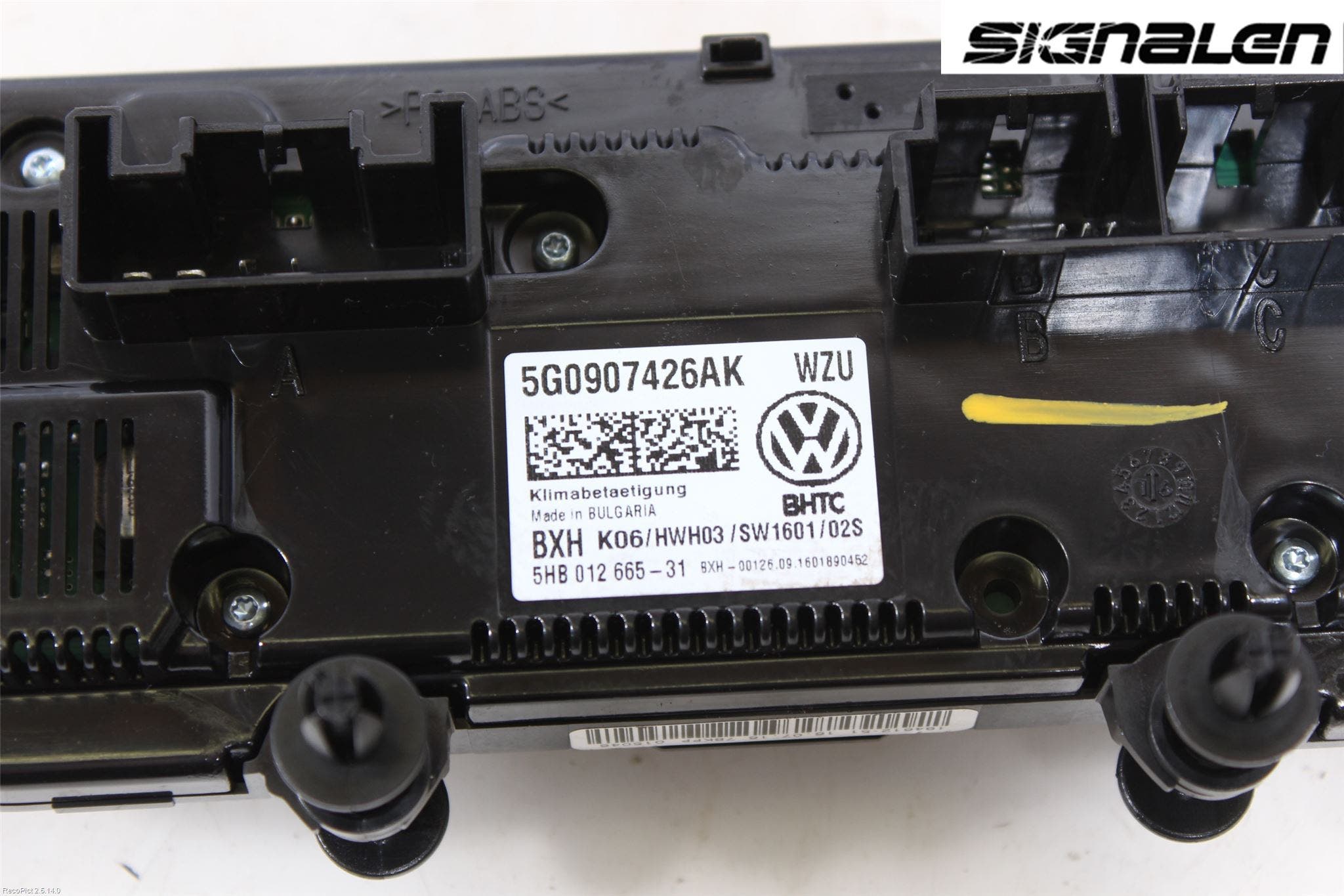 Volkswagen VW GOLF / E-GOLF VII 13-20 Varme Ac Betjening-Display