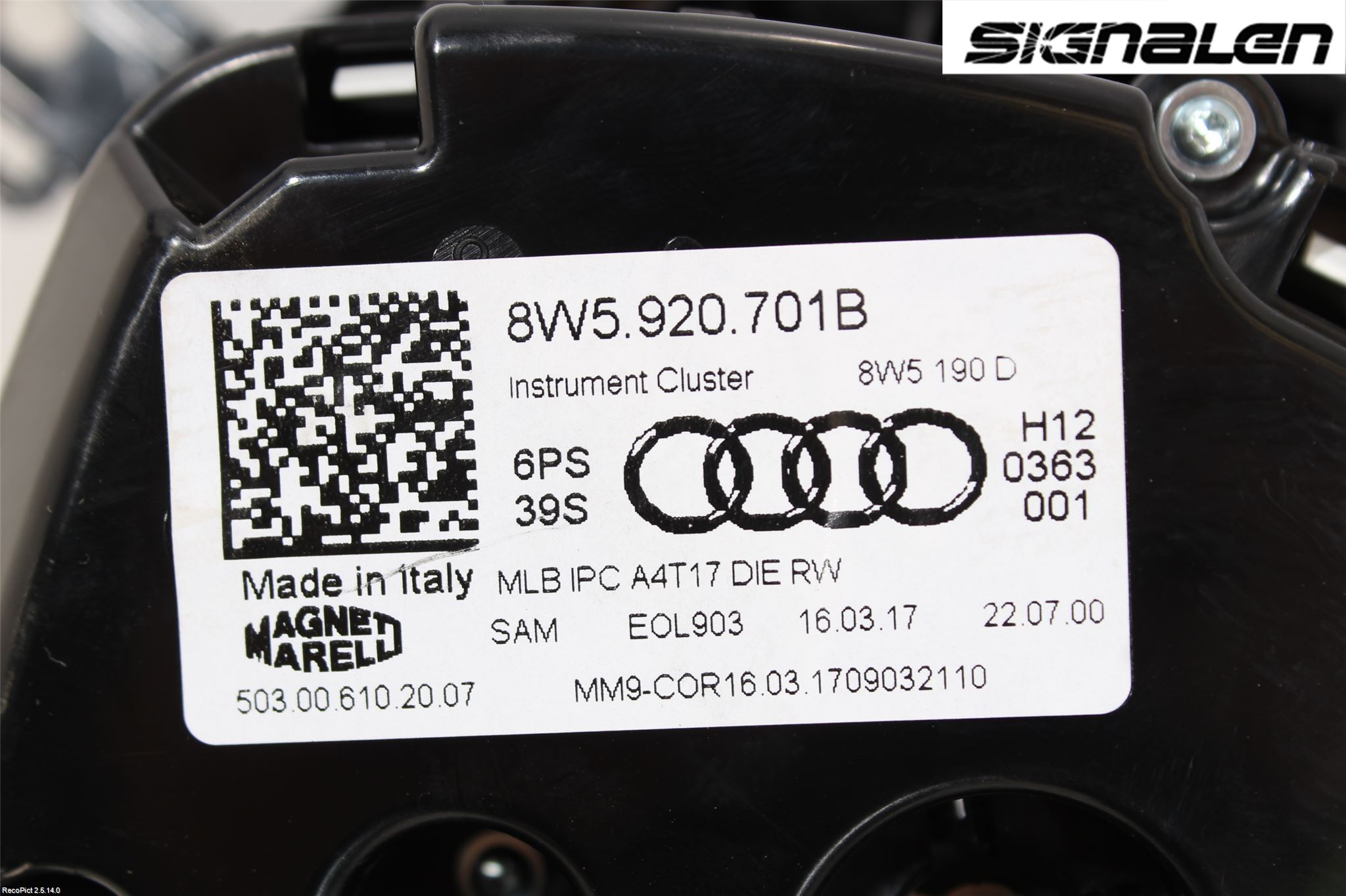 Audi A4/S4 B9 16-19 Instr Kombinert