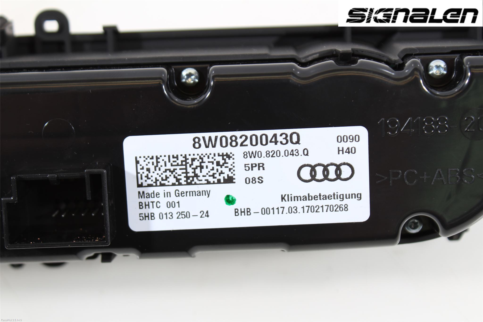 Audi A4/S4 B9 16-19 Varme Ac Betjening-Display