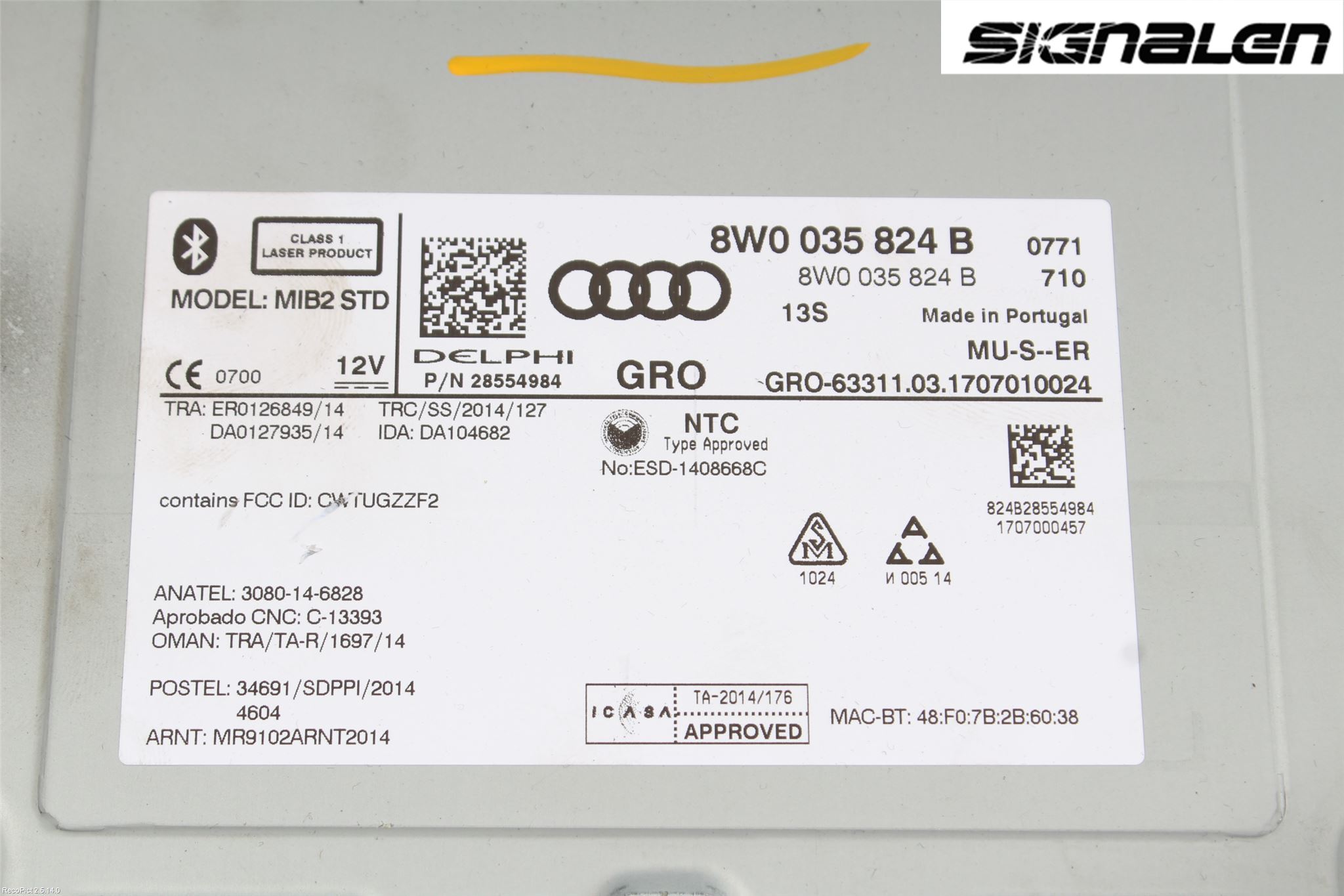 Audi A4/S4 B9 16-19 Stereo Radio