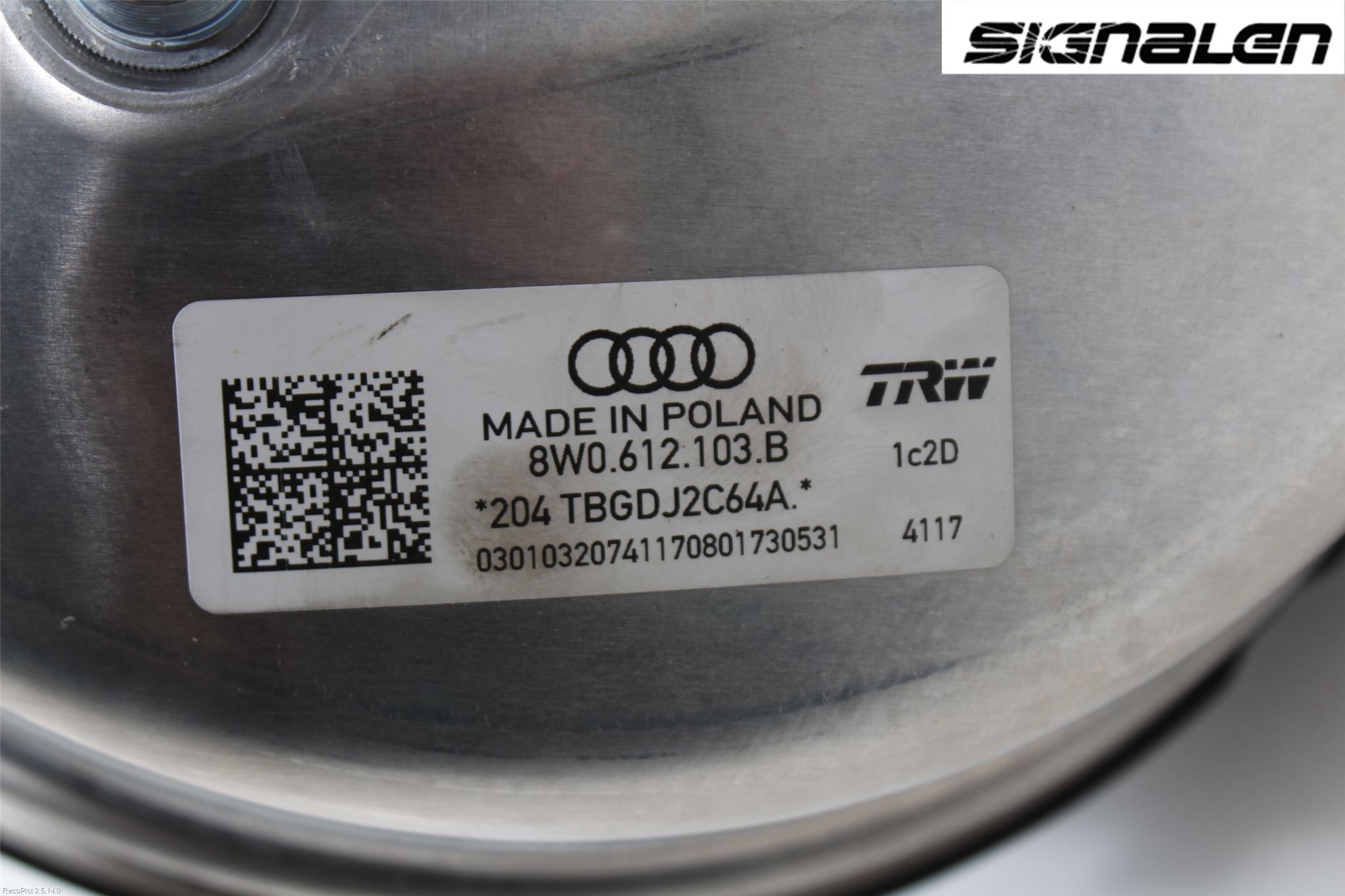 Audi A4/S4 B9 16-19 Bremseservo