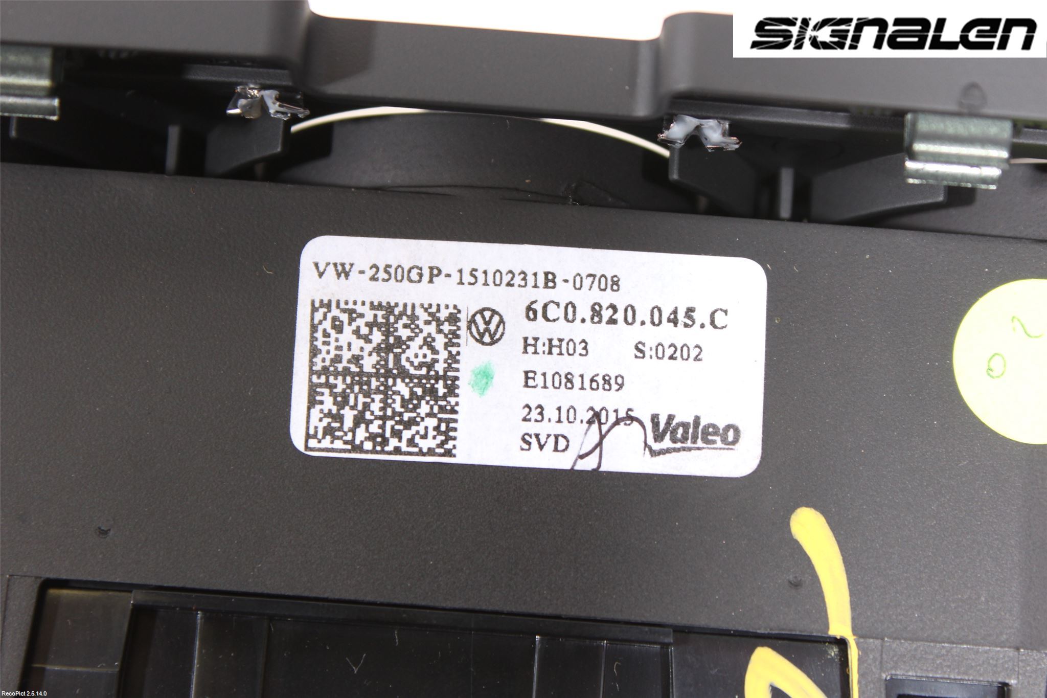 Volkswagen VW POLO 10-17 Varme Ac Betjening-Display
