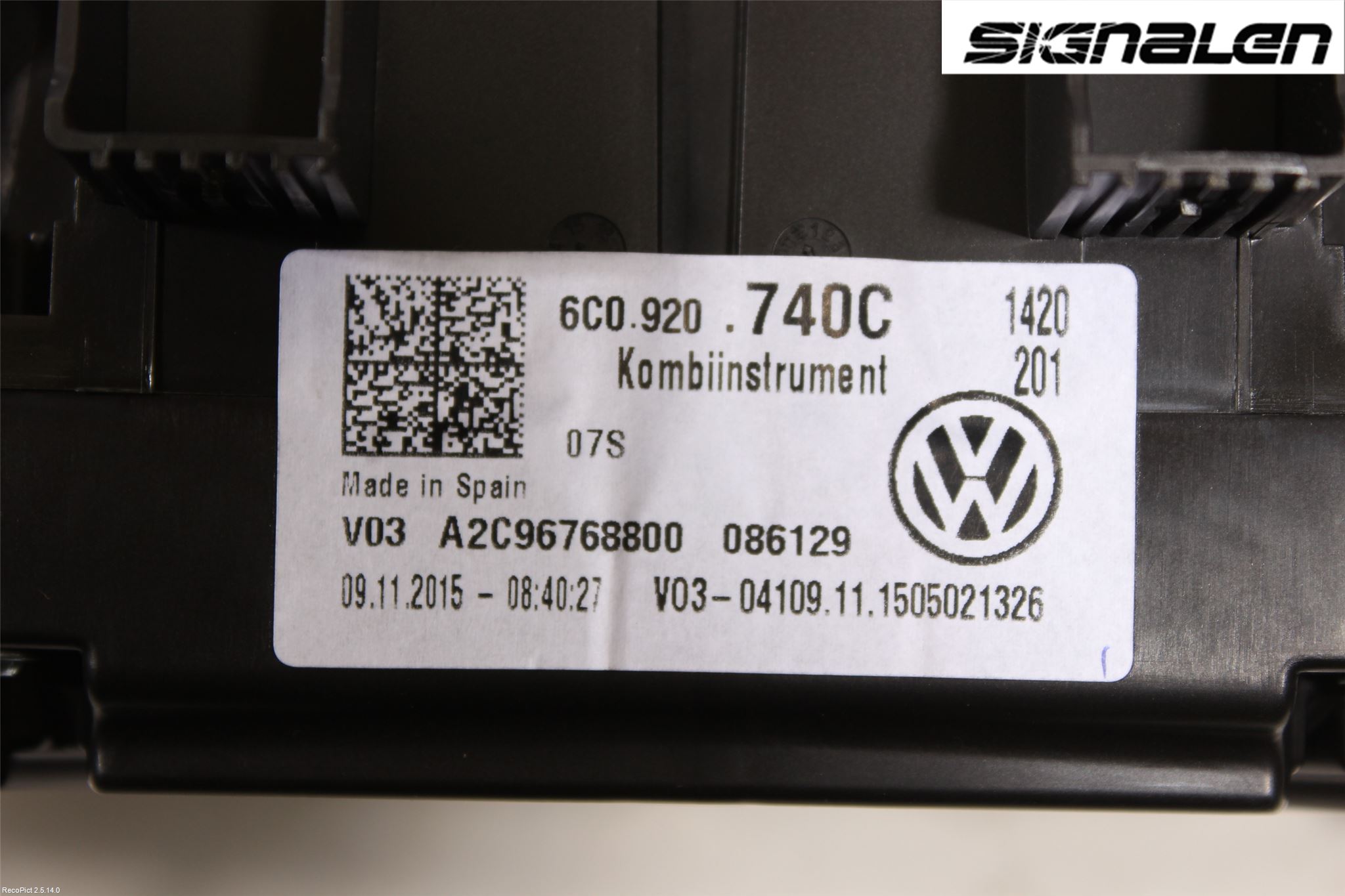 Volkswagen VW POLO 10-17 Instr Kombinert