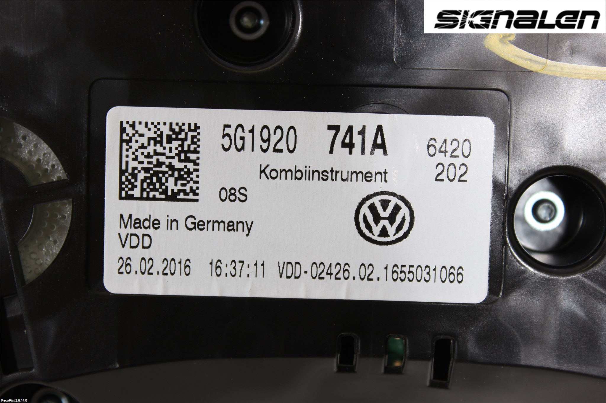 Volkswagen VW GOLF / E-GOLF VII 13-20 Instr Kombinert