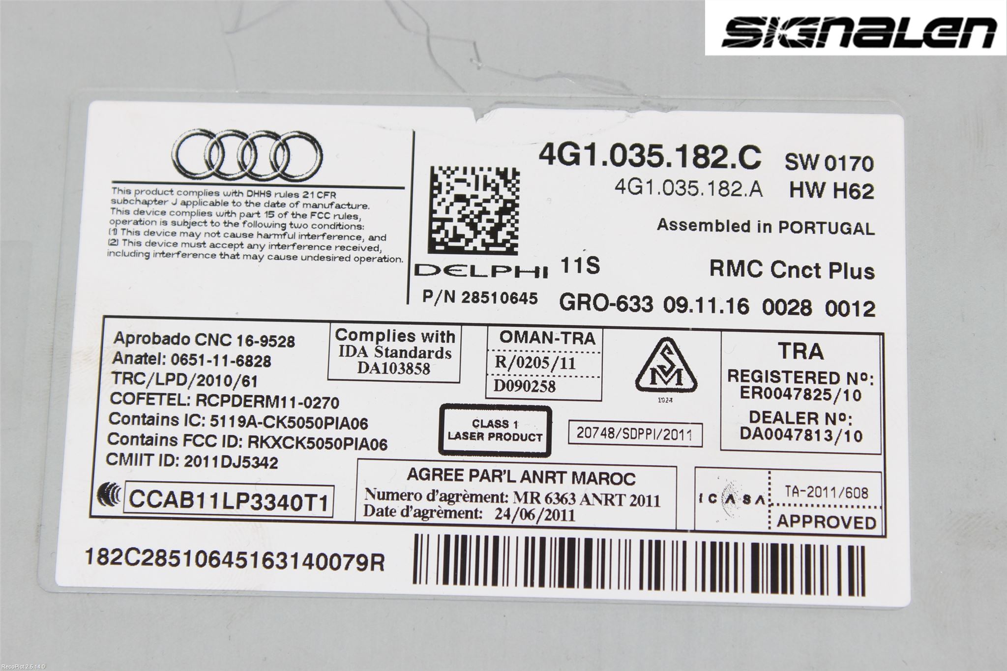 Audi A6 ALLROAD 12-18 Stereo Radio