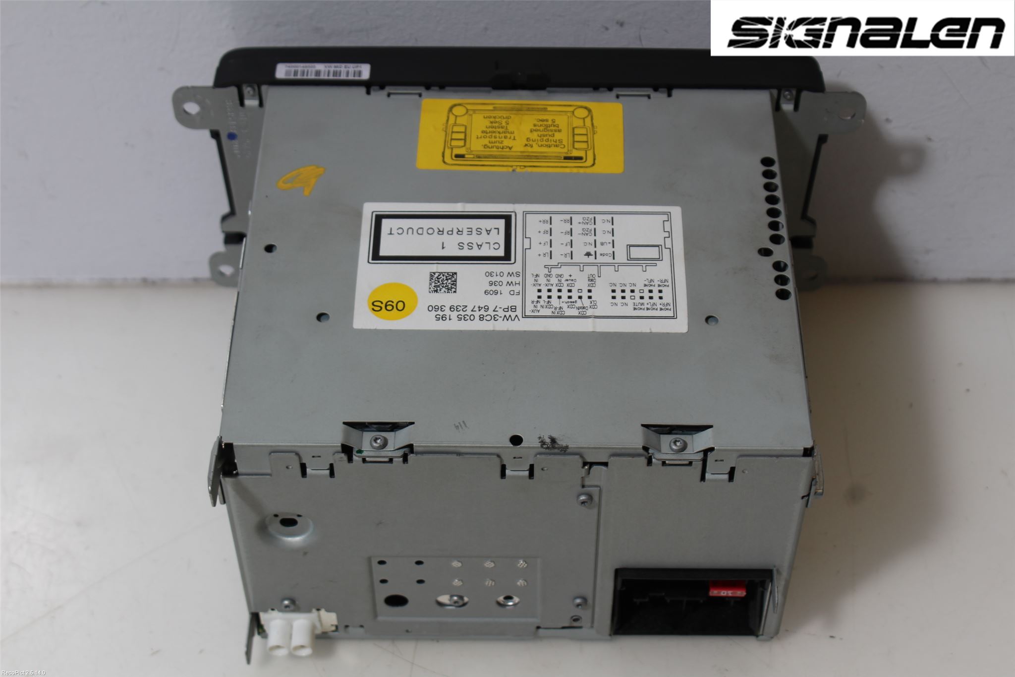 Volkswagen VW TOURAN 10-15 Stereo Radio Med Cd