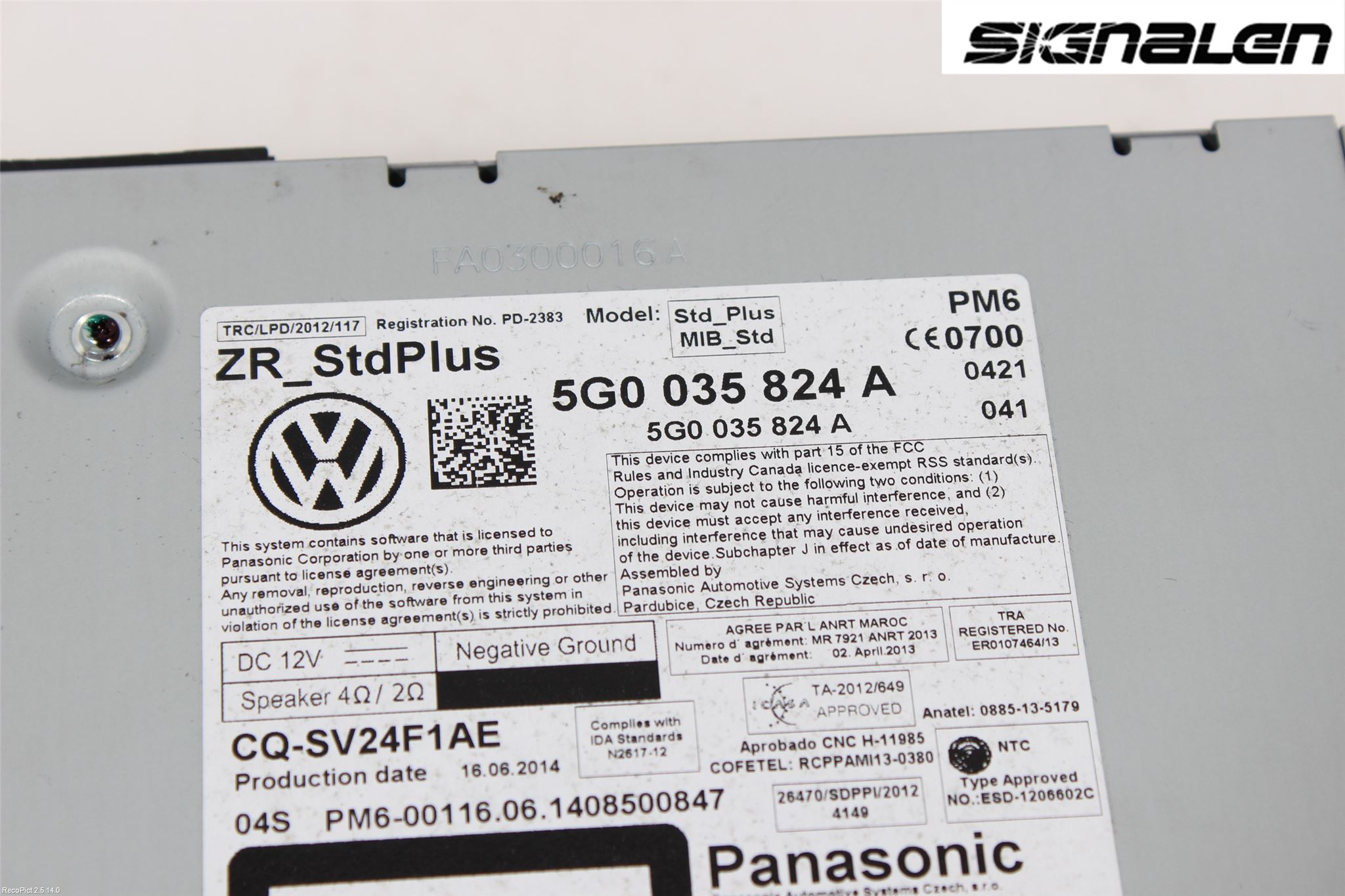 Volkswagen VW GOLF / E-GOLF VII 13-20 Stereo Radio