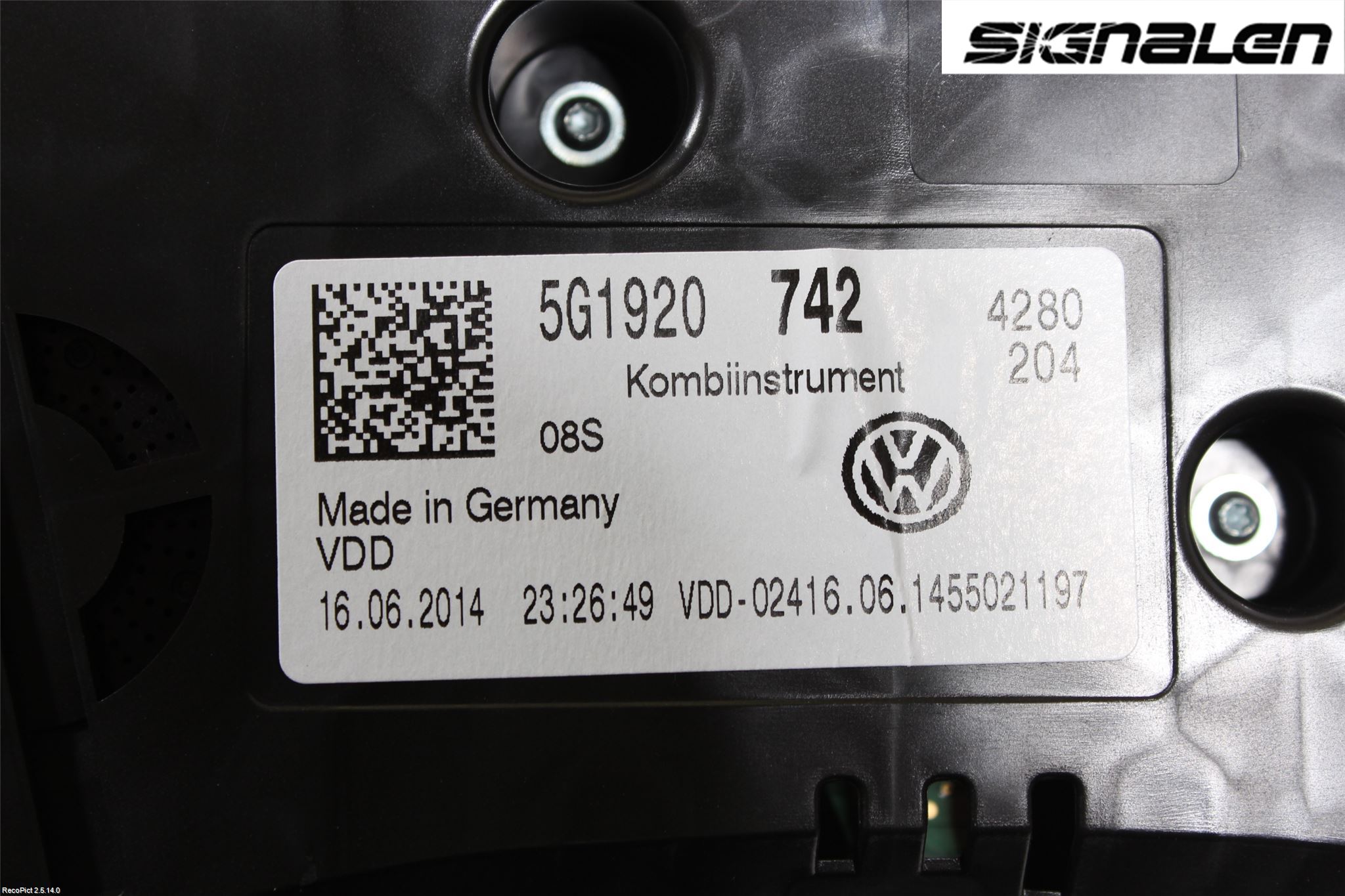 Volkswagen VW GOLF / E-GOLF VII 13-20 Instr Kombinert