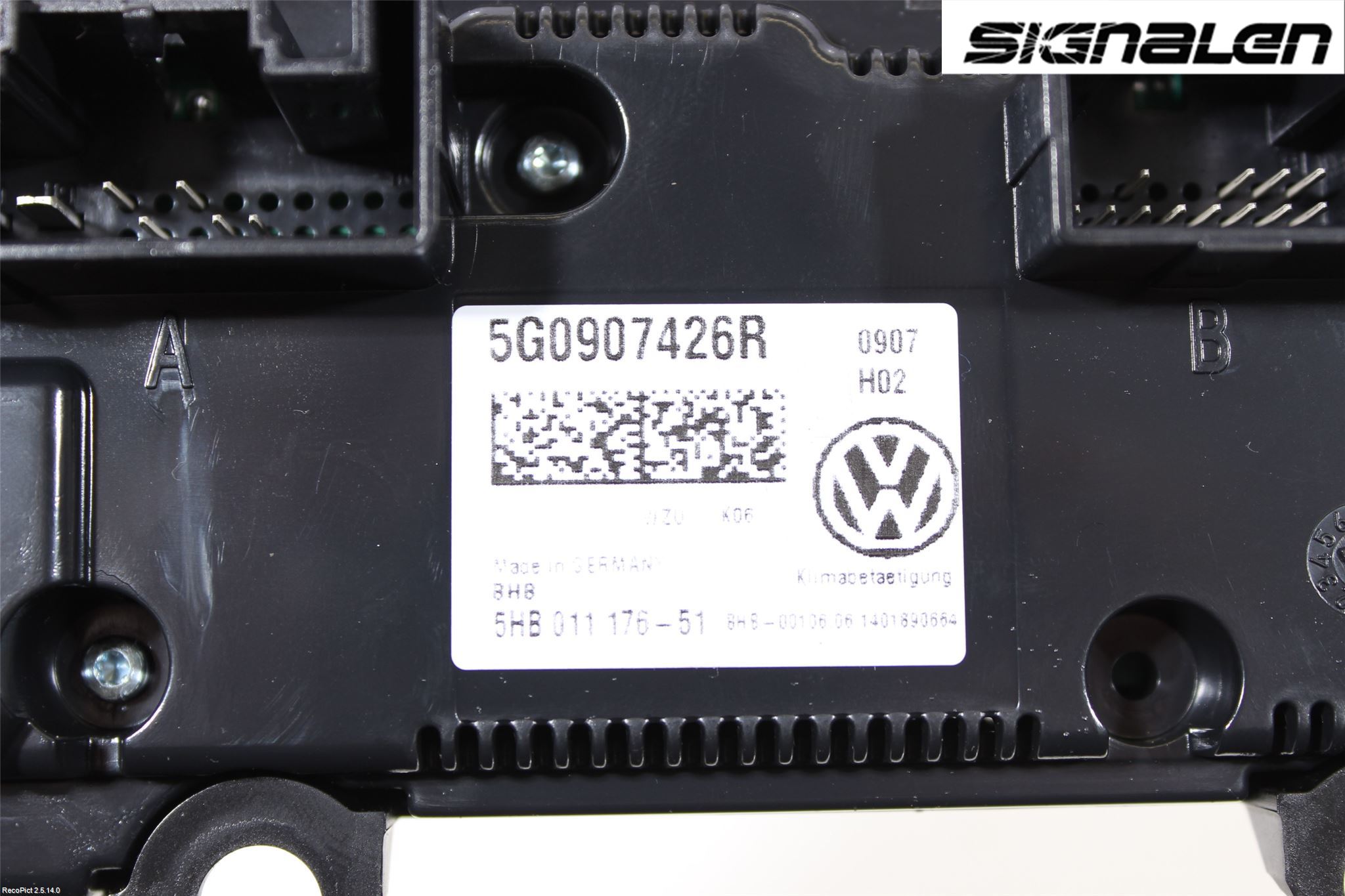 Volkswagen VW GOLF / E-GOLF VII 13-20 Varme Ac Betjening-Display