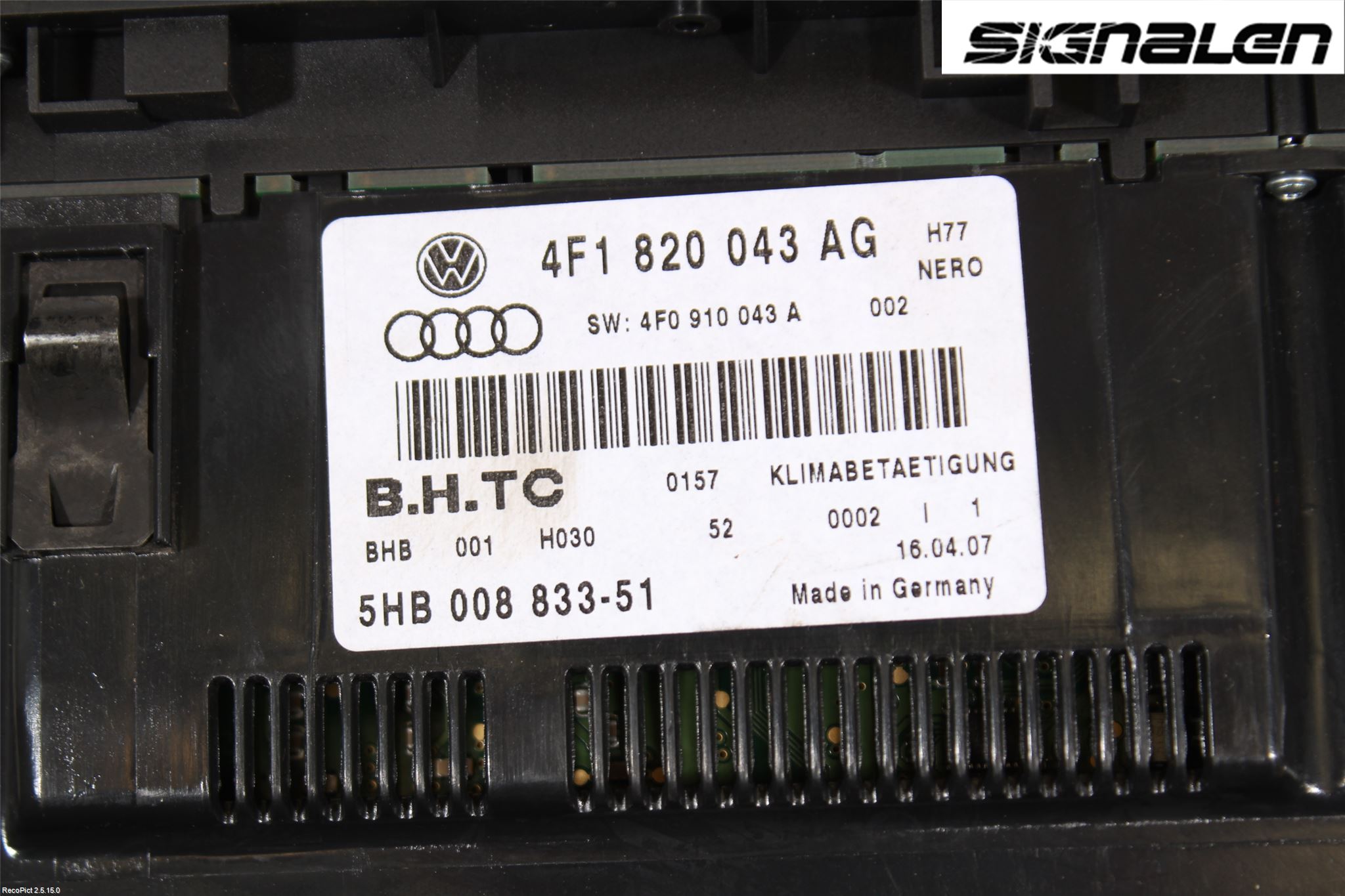 Audi A6/S6     05-11 Varme Ac Betjening-Display