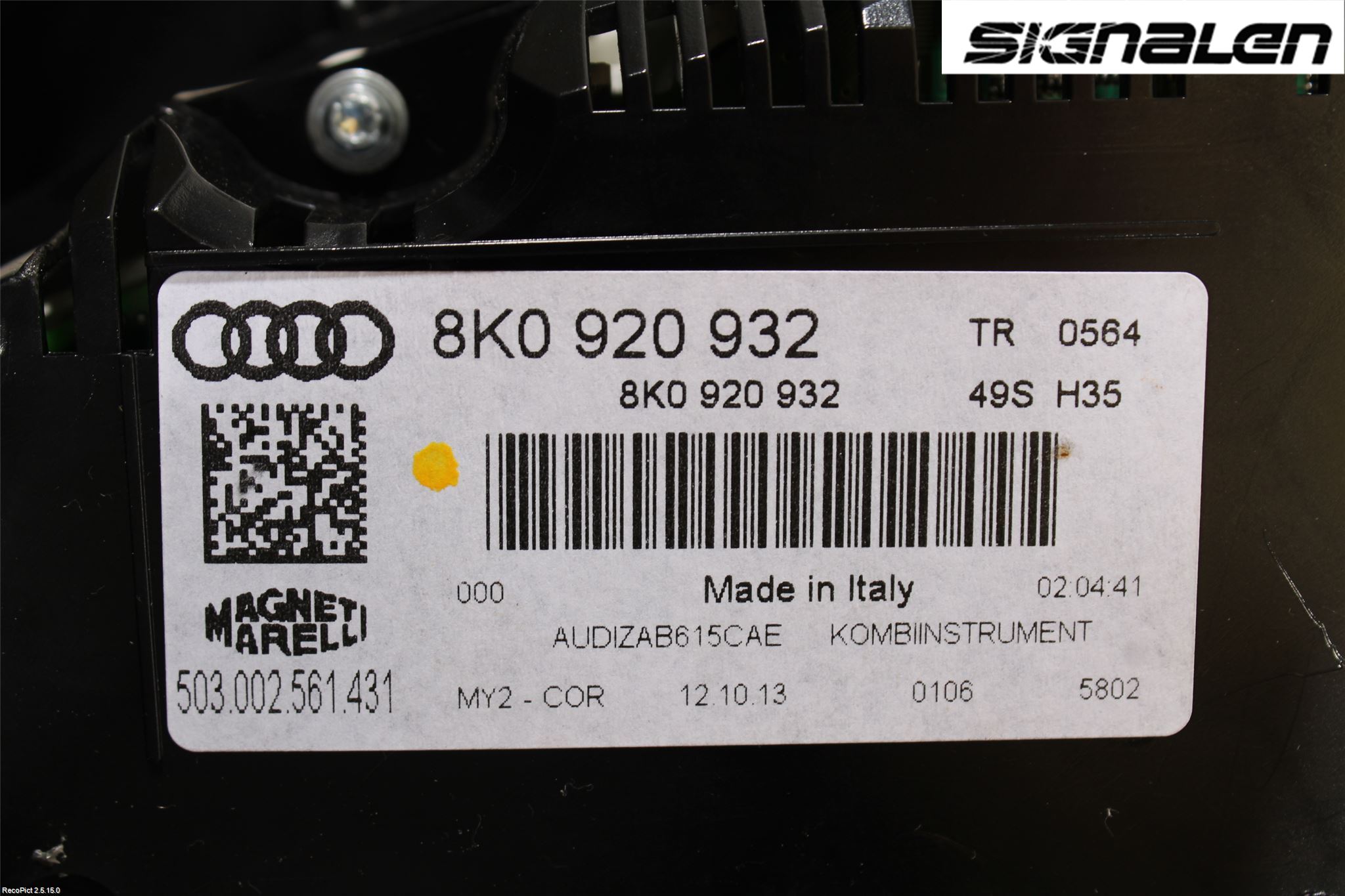 Audi A4 12-15 Instr Kombinert
