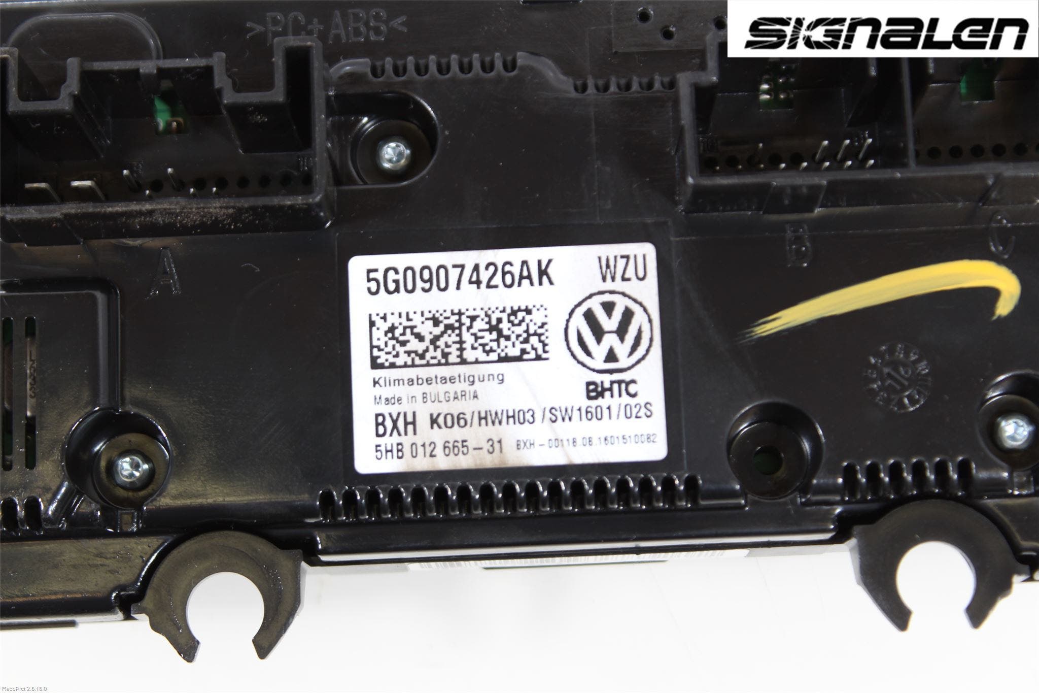 Volkswagen VW GOLF / E-GOLF VII 13-20 Varme Ac Betjening-Display