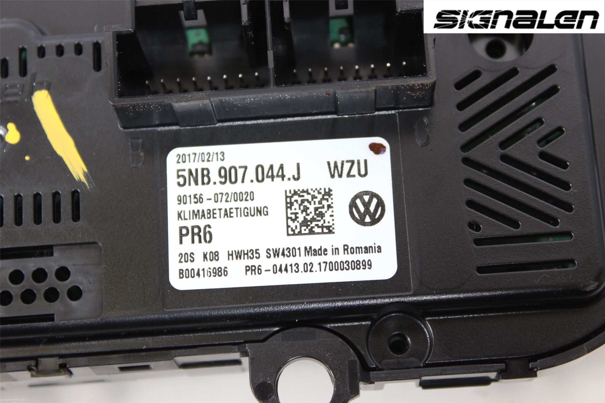 Volkswagen VW TIGUAN 16-24 Varme Ac Betjening-Display