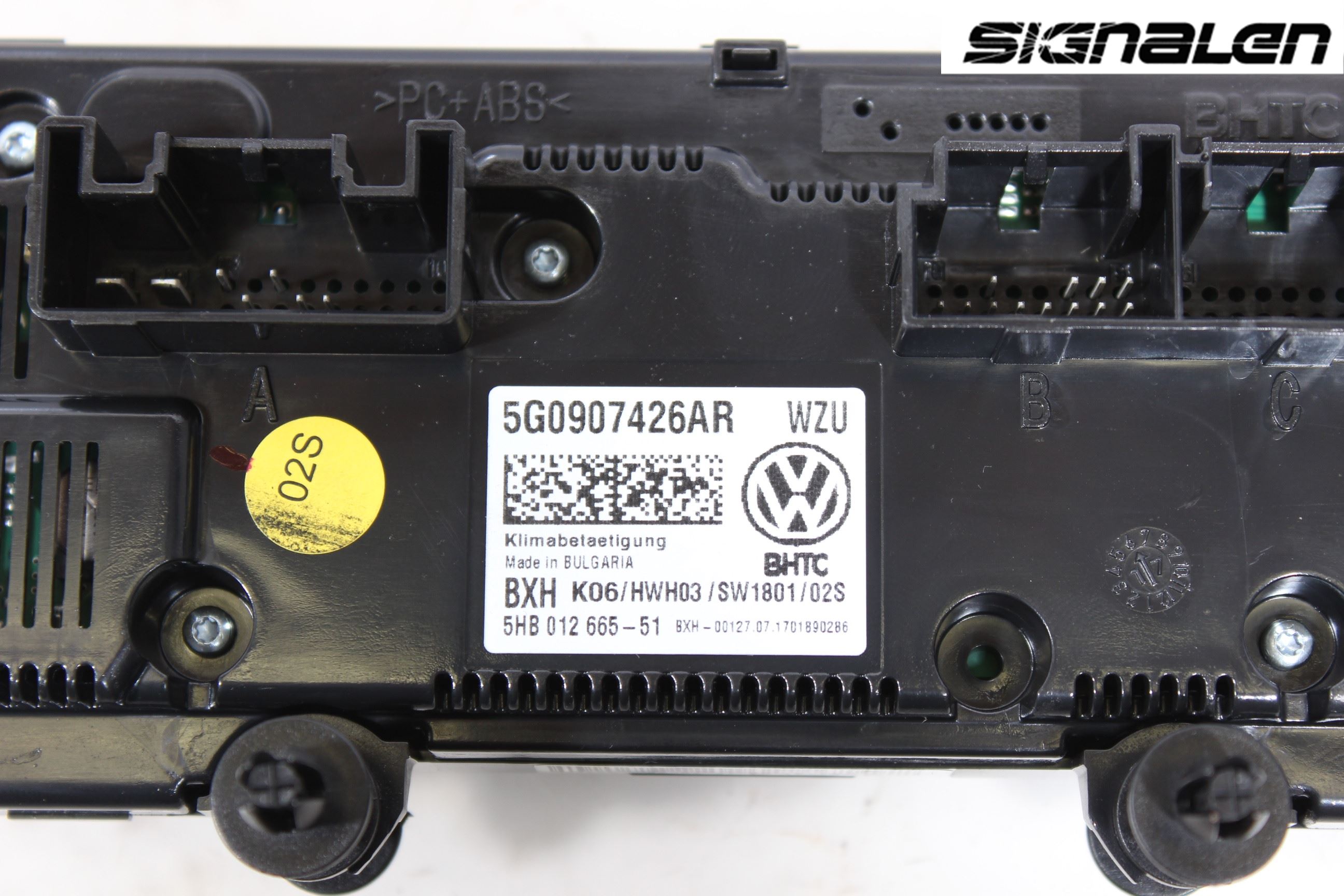 Volkswagen VW GOLF SPORTSVAN 15-20 Varme Ac Betjening-Display