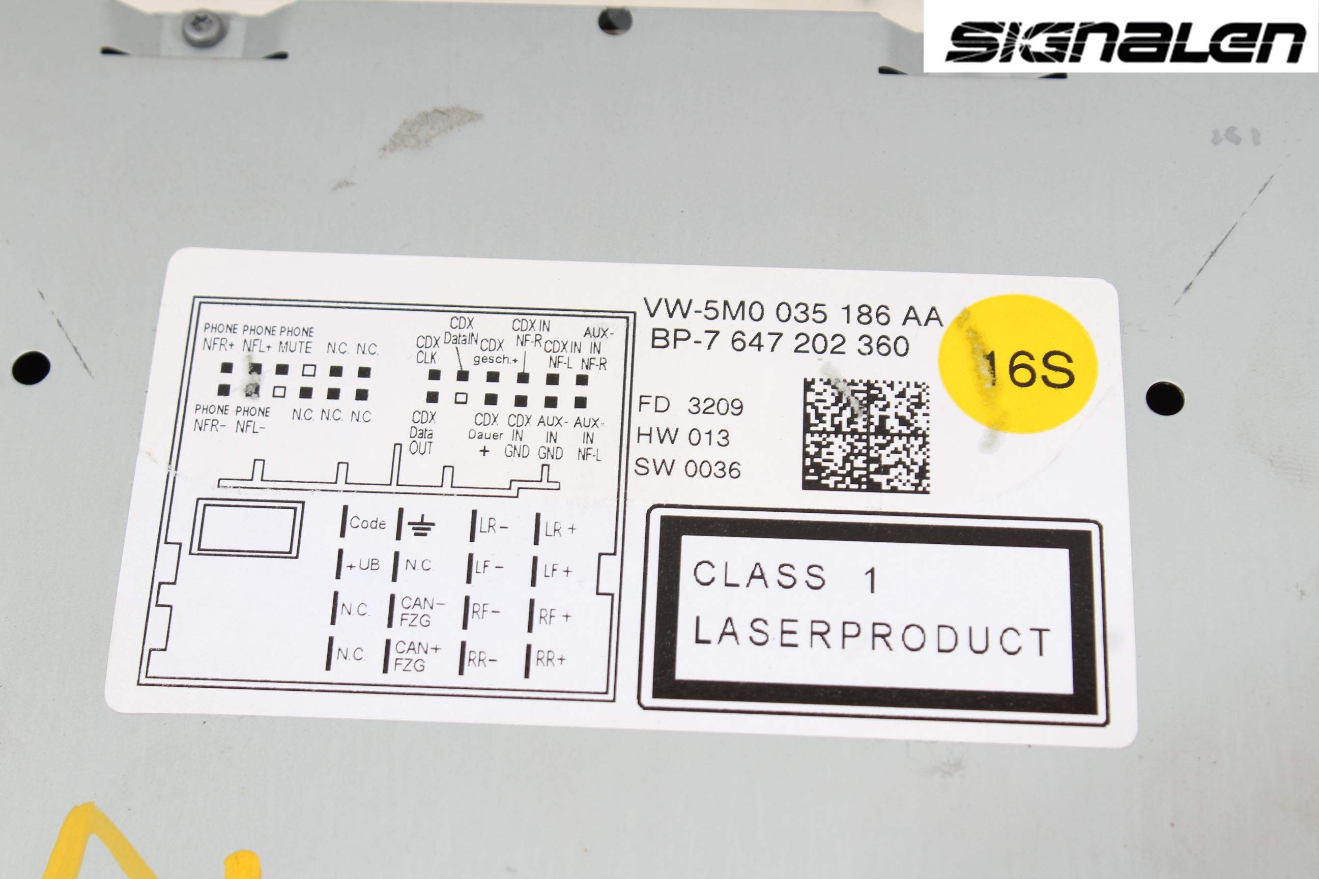 Volkswagen VW POLO 10-17 Stereo Radio