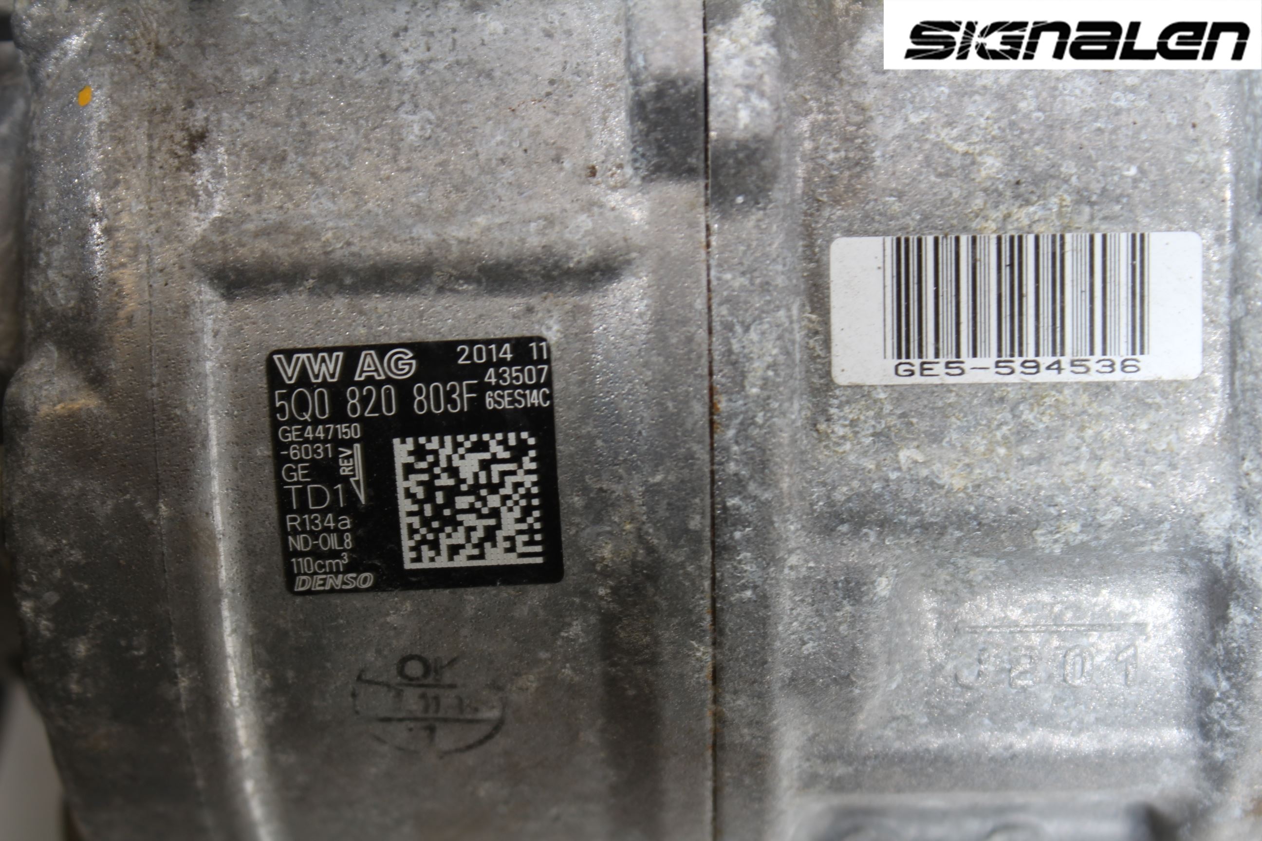 Volkswagen VW GOLF / E-GOLF VII 13-20 Varme Ac Kompressor