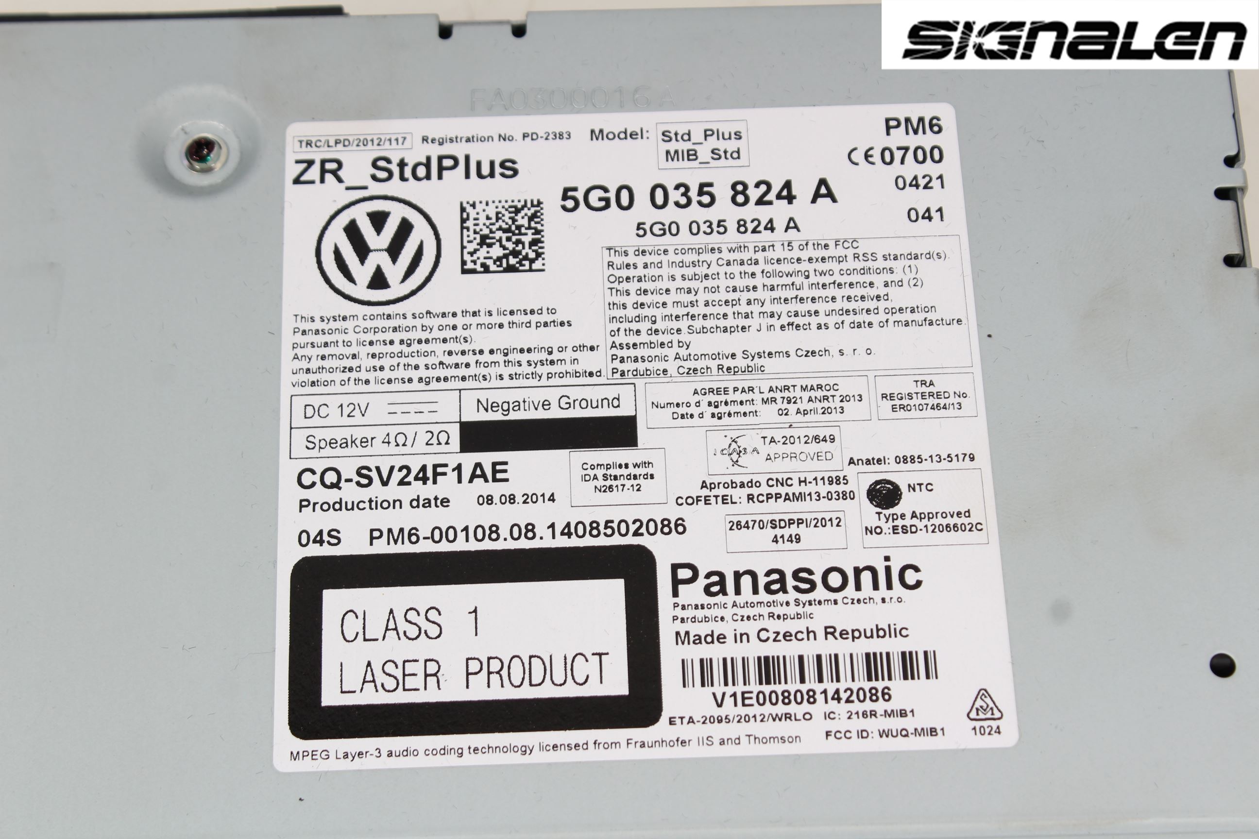 Volkswagen VW GOLF / E-GOLF VII 13-20 Stereo Radio