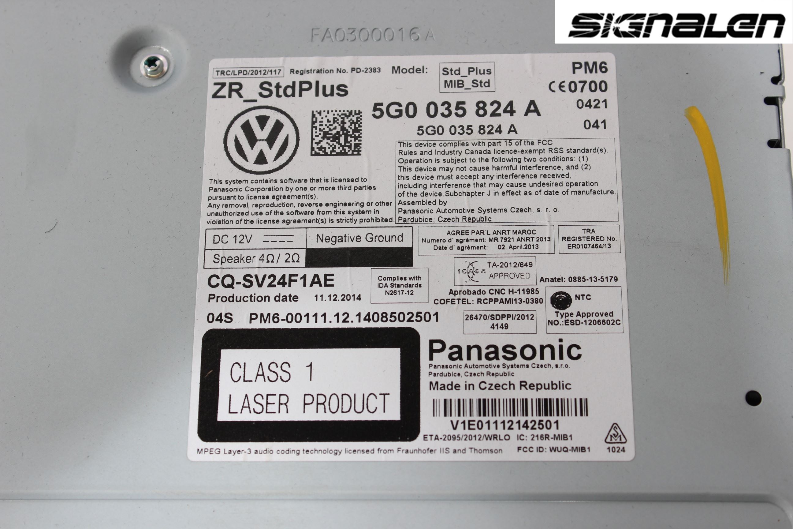 Volkswagen VW GOLF / E-GOLF VII 13-20 Stereo Radio