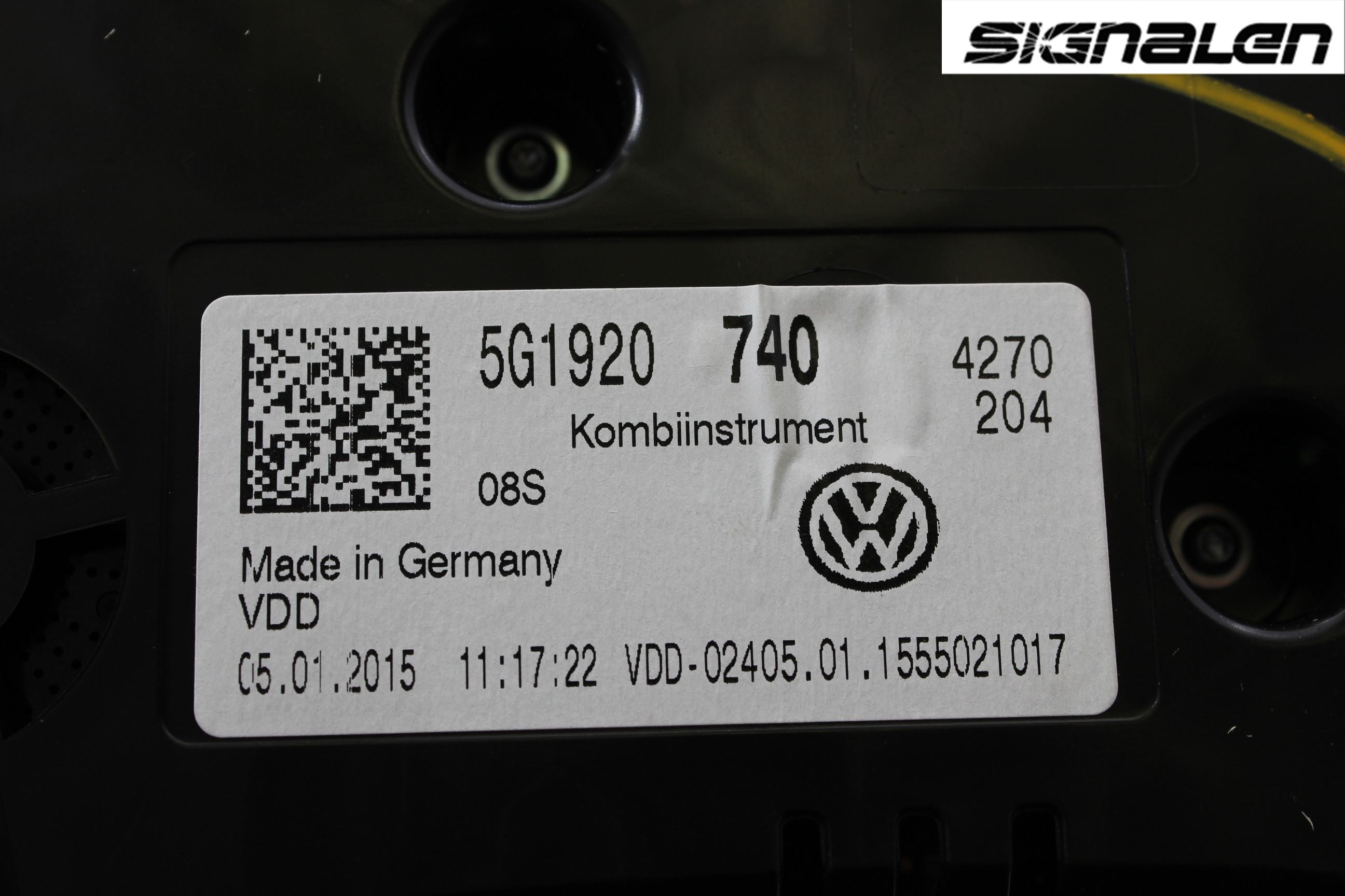 Volkswagen VW GOLF / E-GOLF VII 13-20 Instr Kombinert