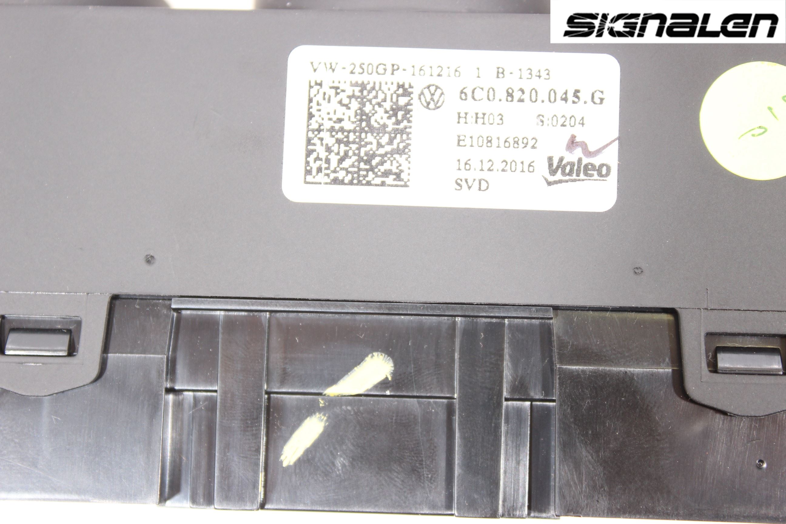 Volkswagen VW POLO 10-17 Varme Ac Betjening-Display