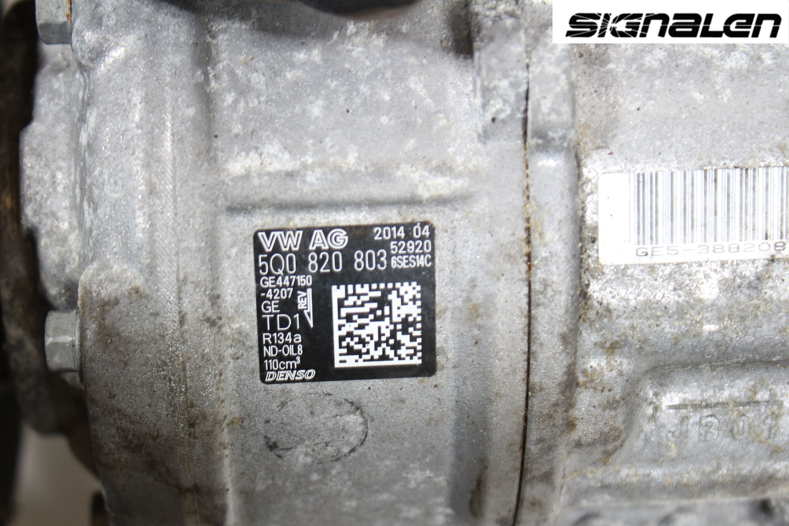 Volkswagen VW GOLF / E-GOLF VII 13-20 Varme Ac Kompressor