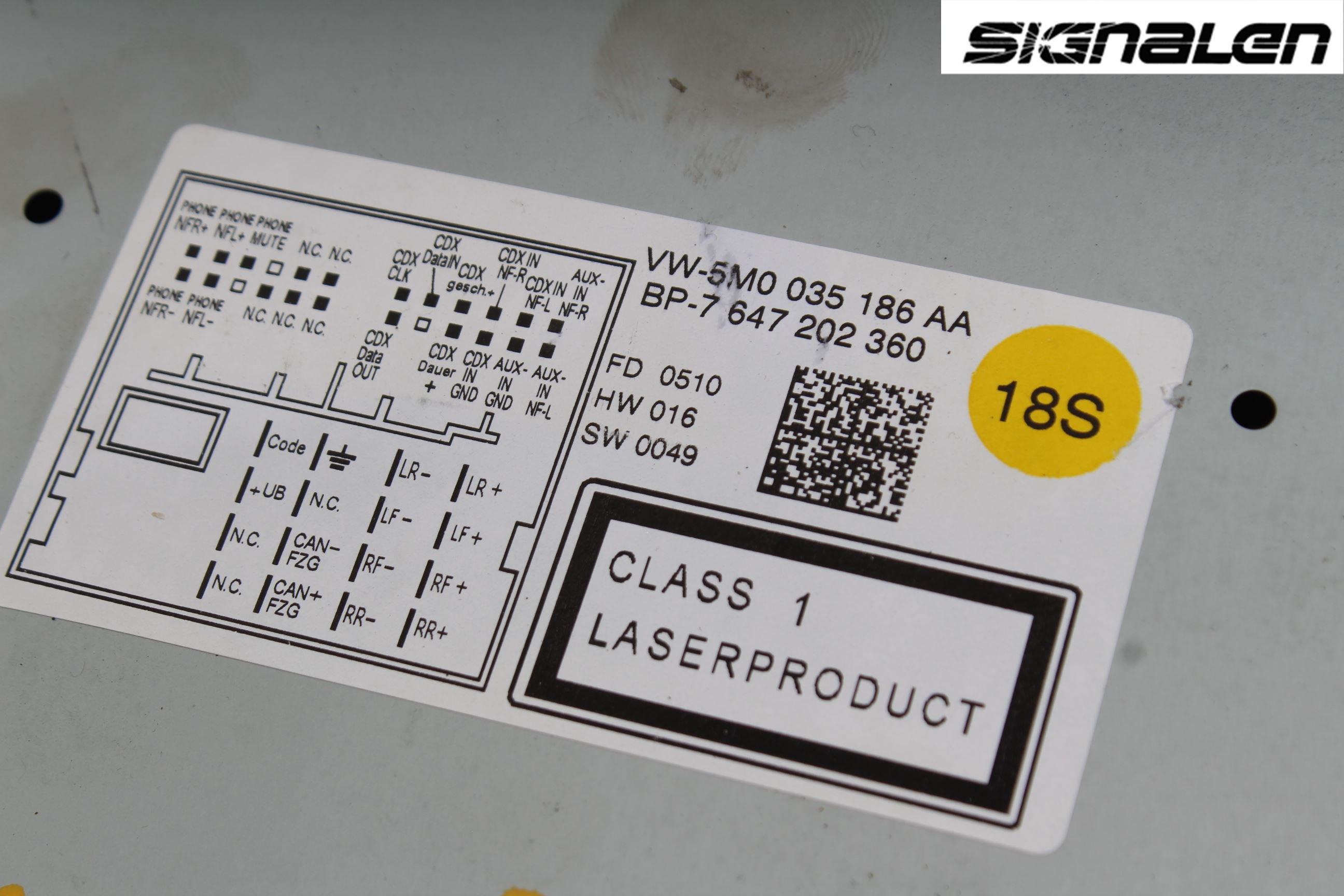 Volkswagen VW POLO 10-17 Stereo Radio