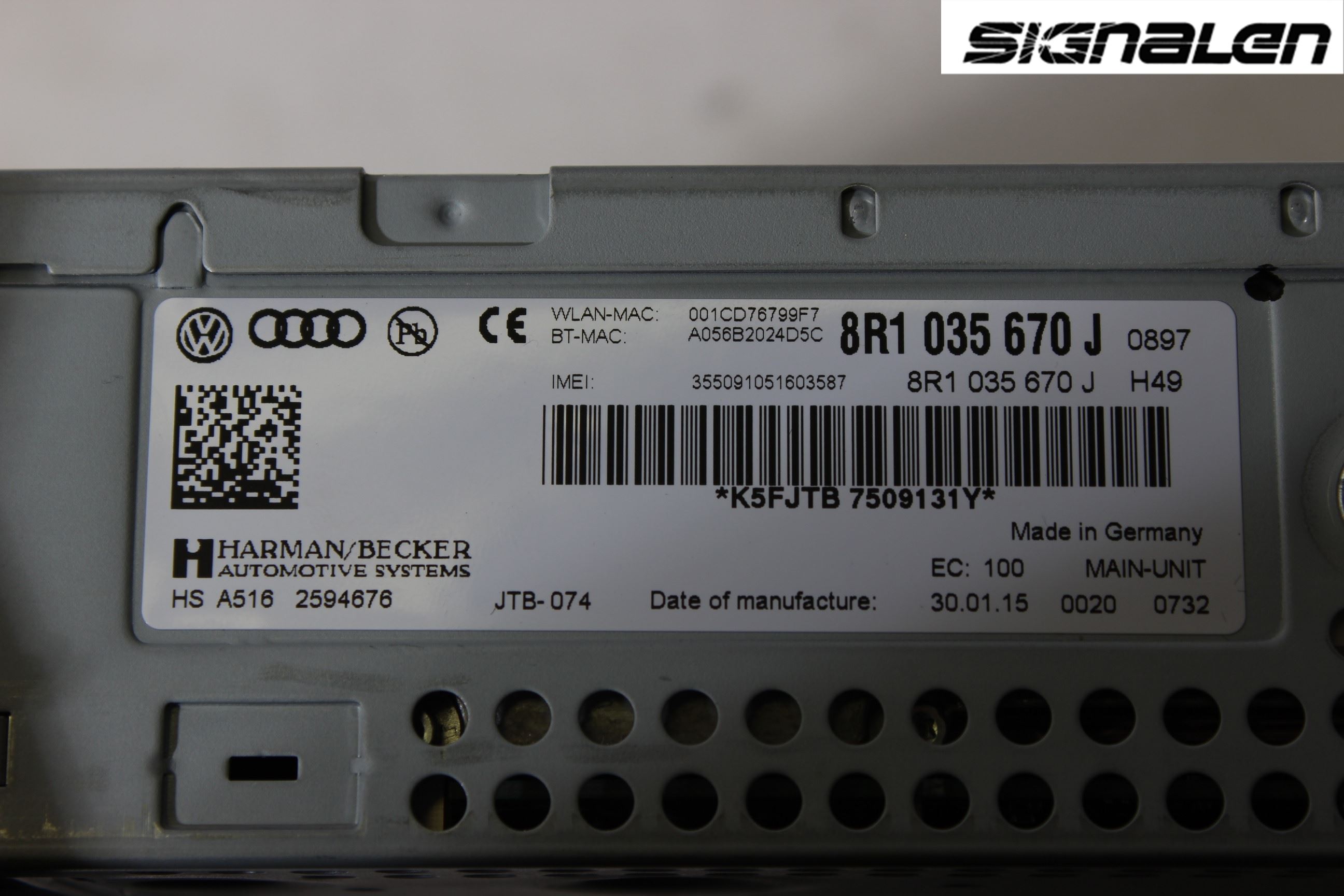 Audi A4 12-15 Stereo Radio