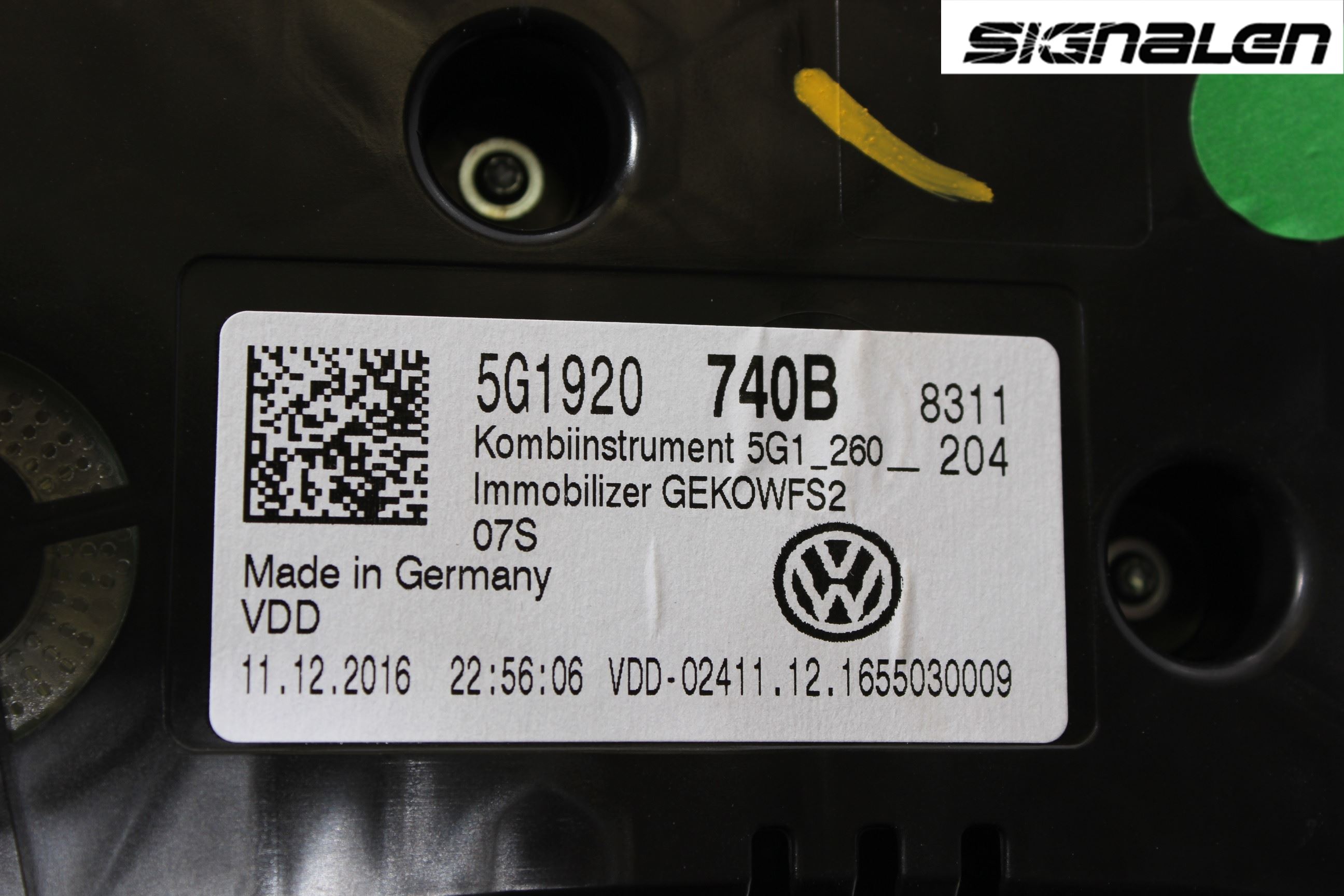 Volkswagen VW GOLF / E-GOLF VII 13-20 Instr Kombinert