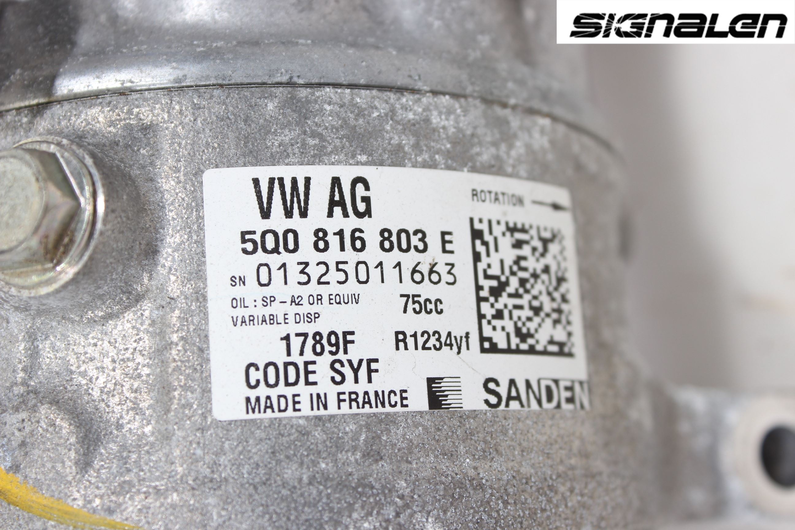 Volkswagen VW GOLF / E-GOLF VII 13-20 Varme Ac Kompressor