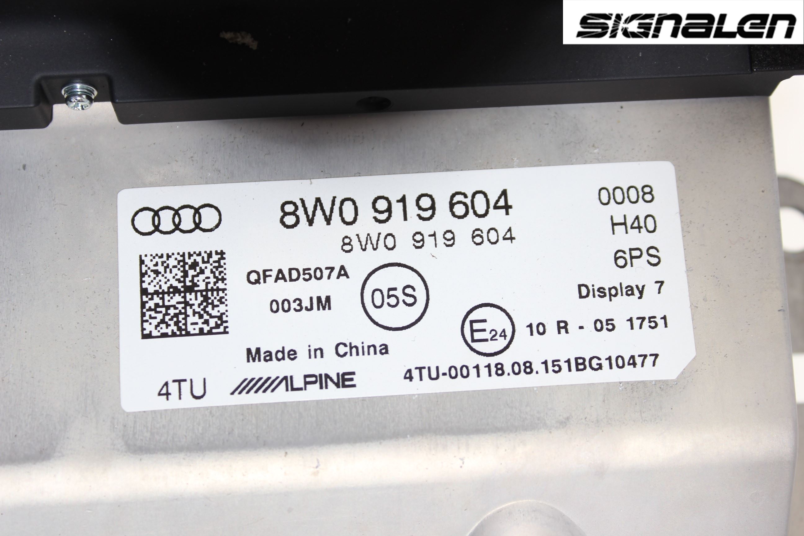 Audi A4/S4 B9 16-19 Instr Varselys - Display