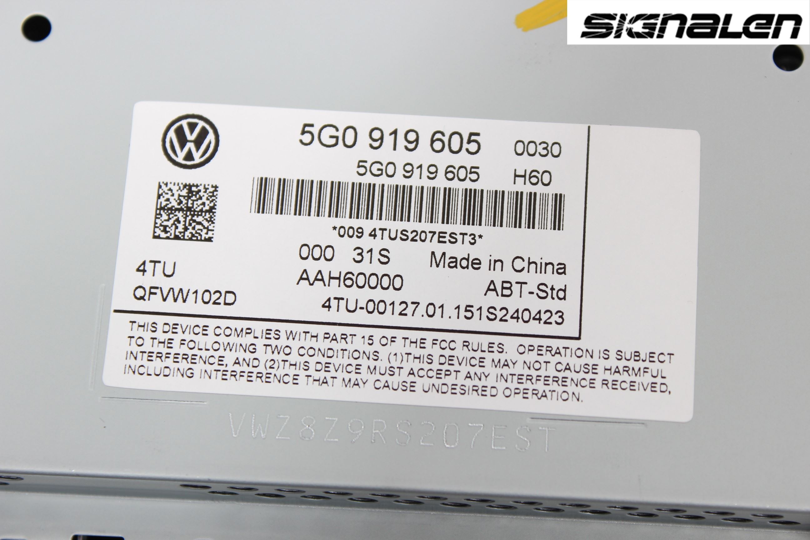 Volkswagen VW GOLF SPORTSVAN 15-20 Multifunktionsdisplay