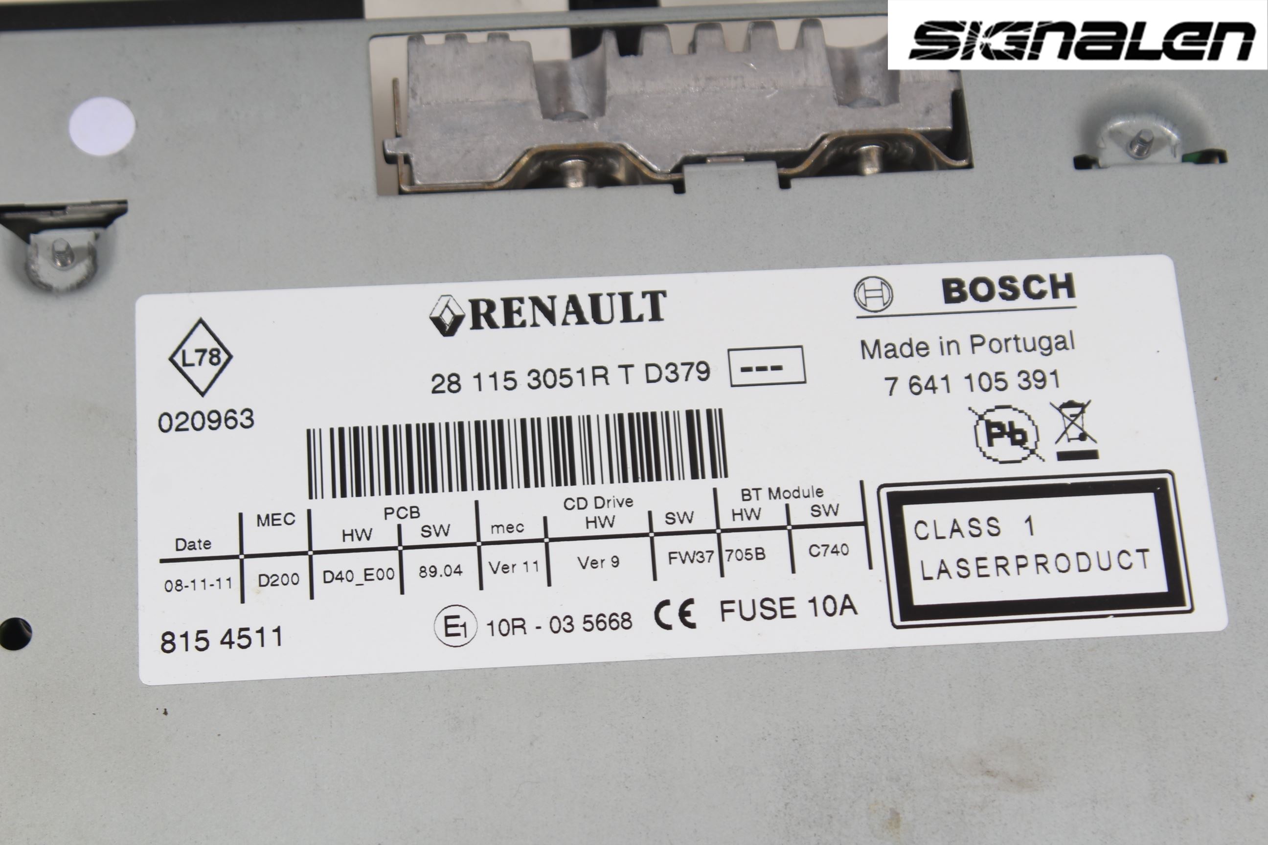 Renault MEGANE III 09-15 Stereo Radio