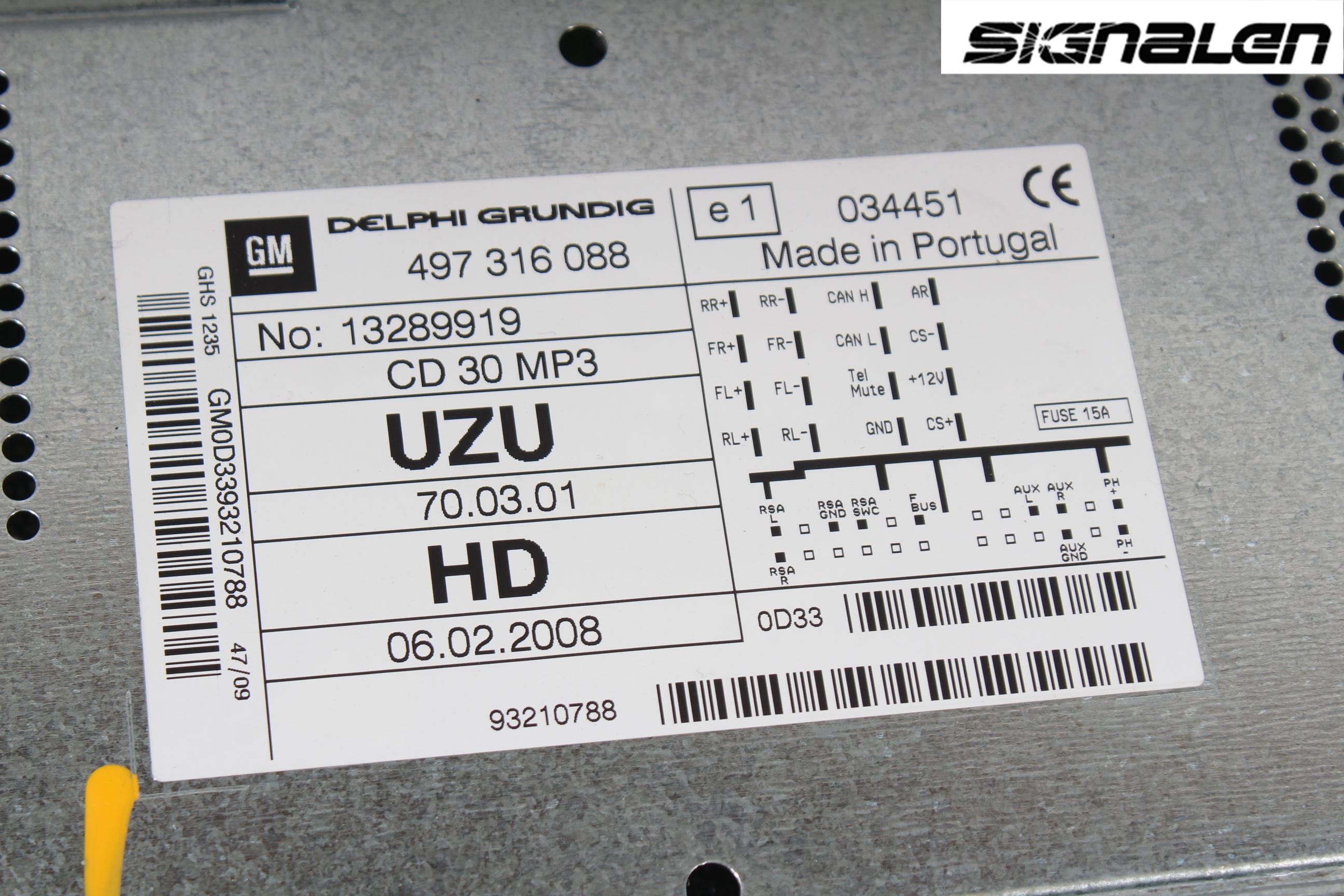 Opel CORSA D 07-14 Stereo Radio