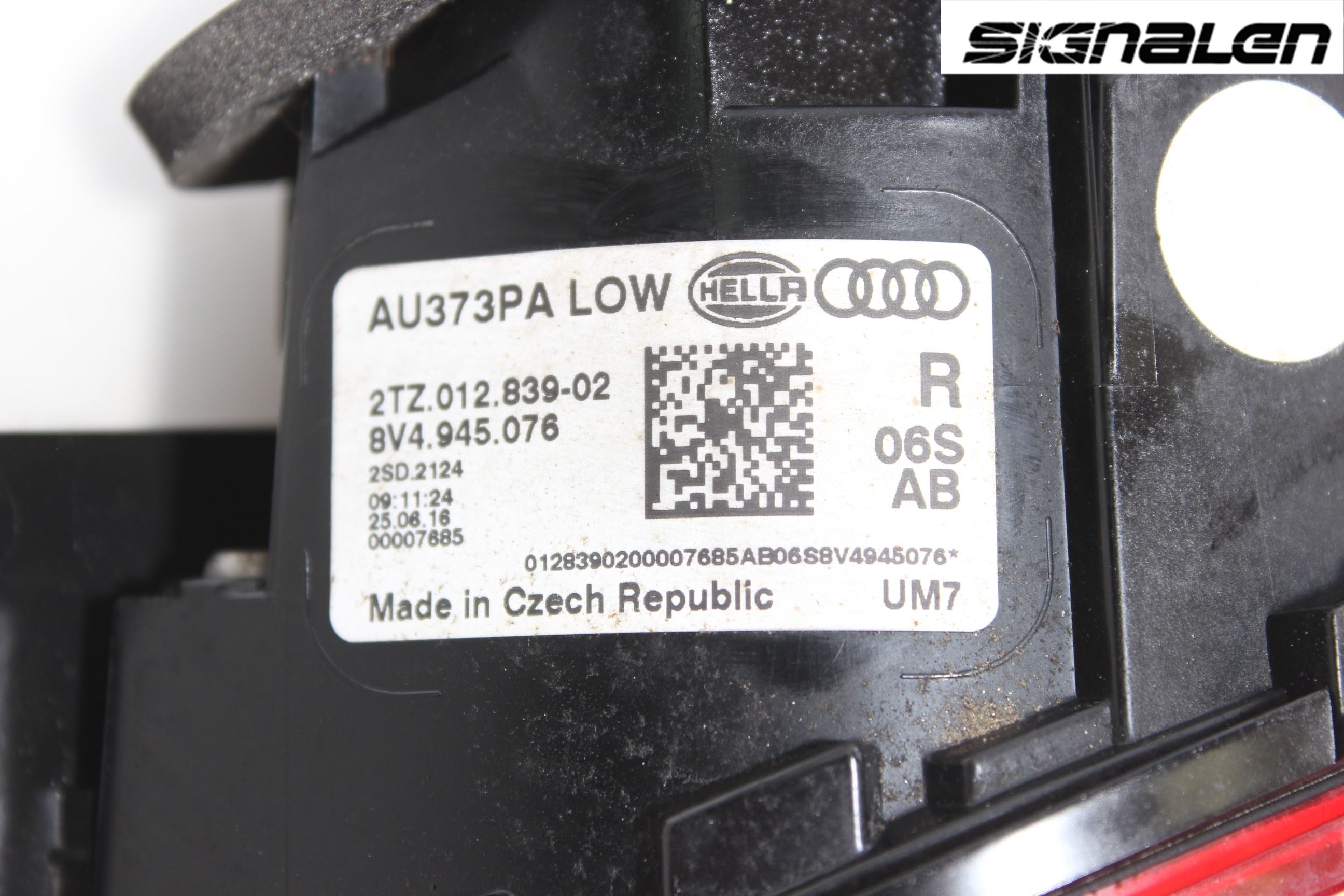 Audi A3/S3 8V 13-20 Baklykt Høyre  På Luke(Indre)