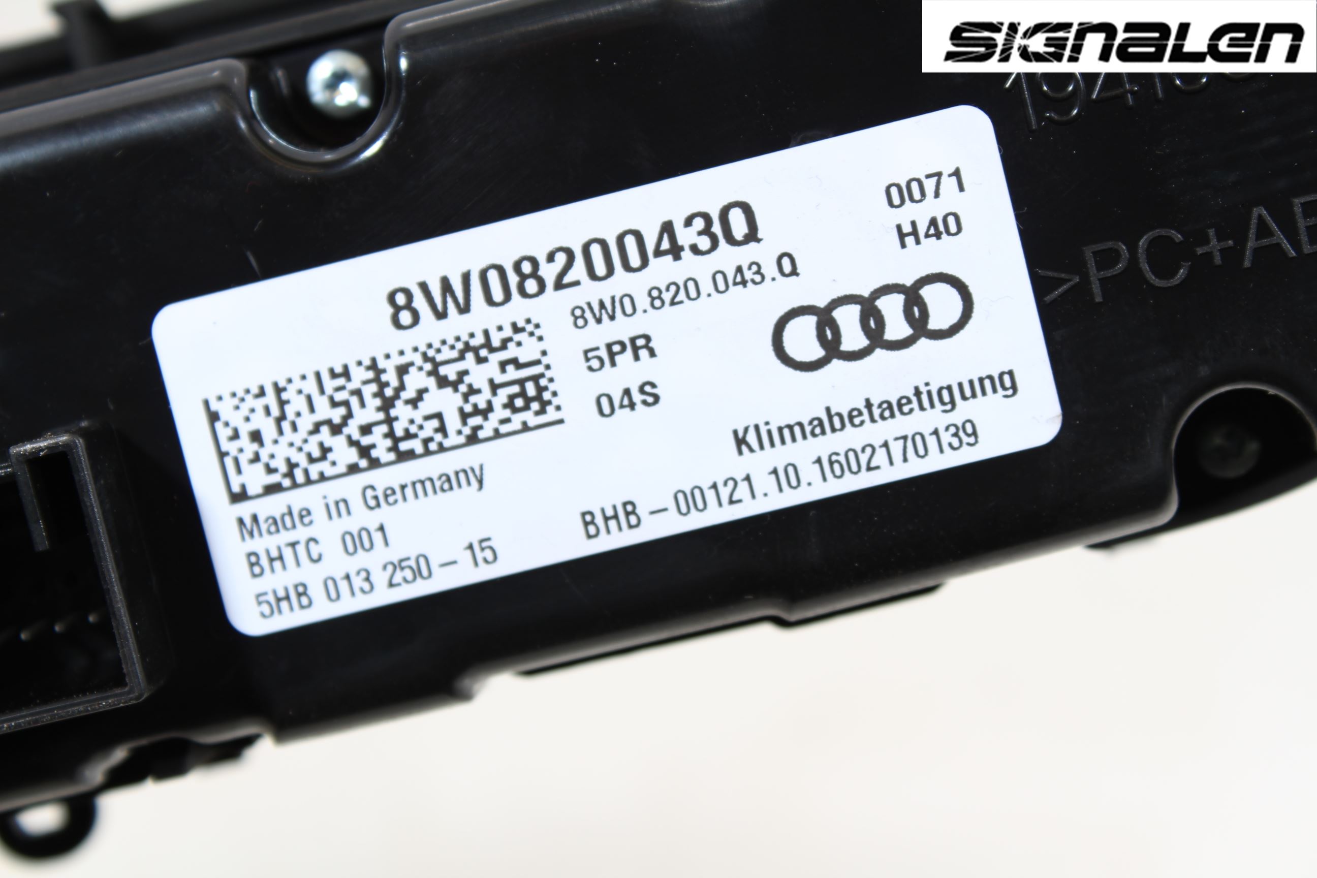Audi A4/S4 B9 16-19 Varme Ac Betjening-Display