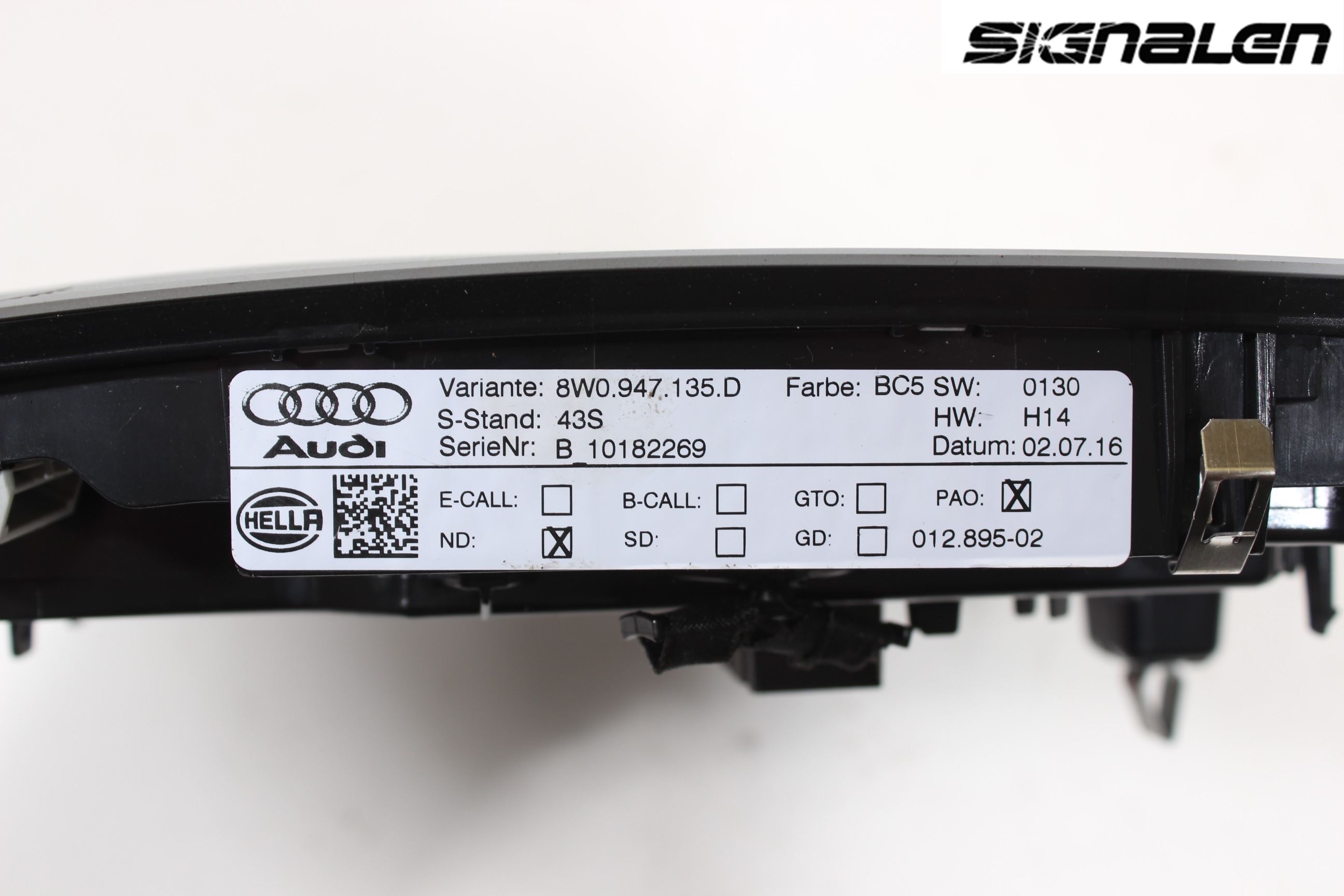 Audi A4/S4 B9 16-19 Innr Taklys
