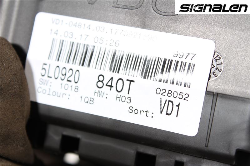 Skoda YETI Instr Kombinert
