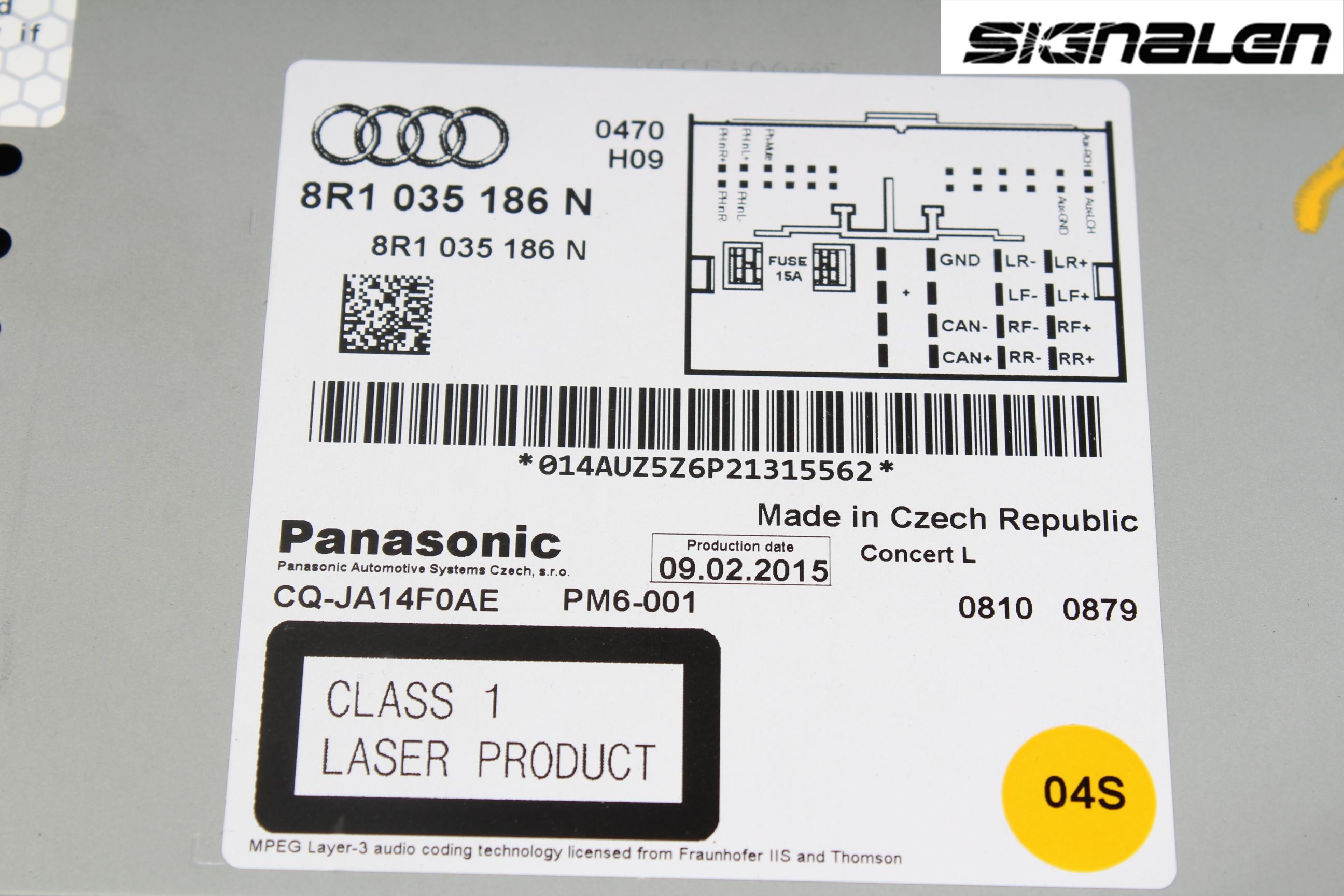 Audi A4 12-15 Stereo Radio