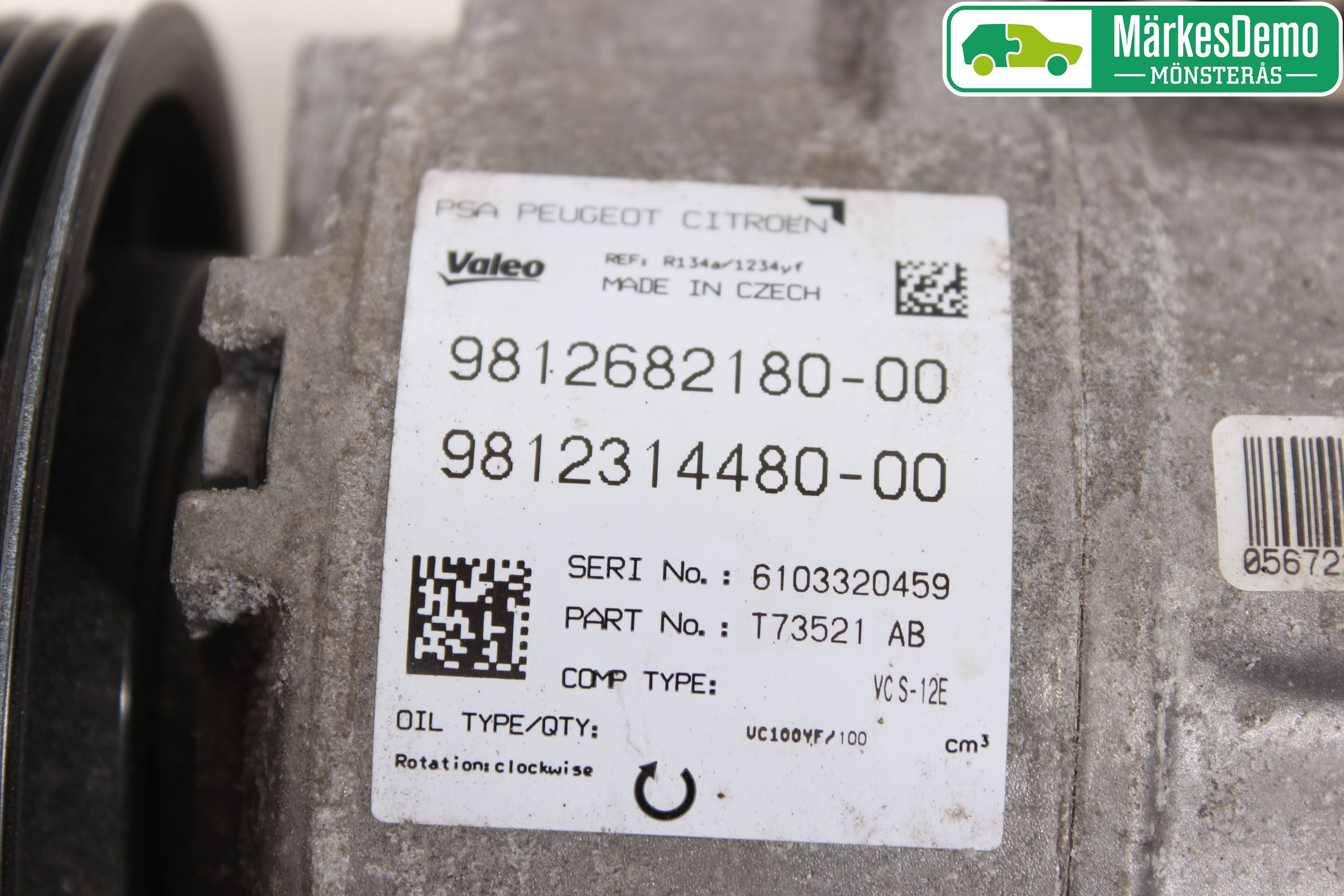 Peugeot 308 14-21 Varme Ac Kompressor