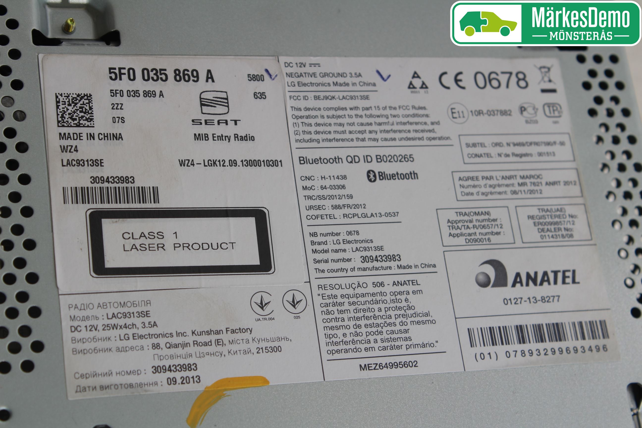 Seat LEON 13-20 Stereo Radio