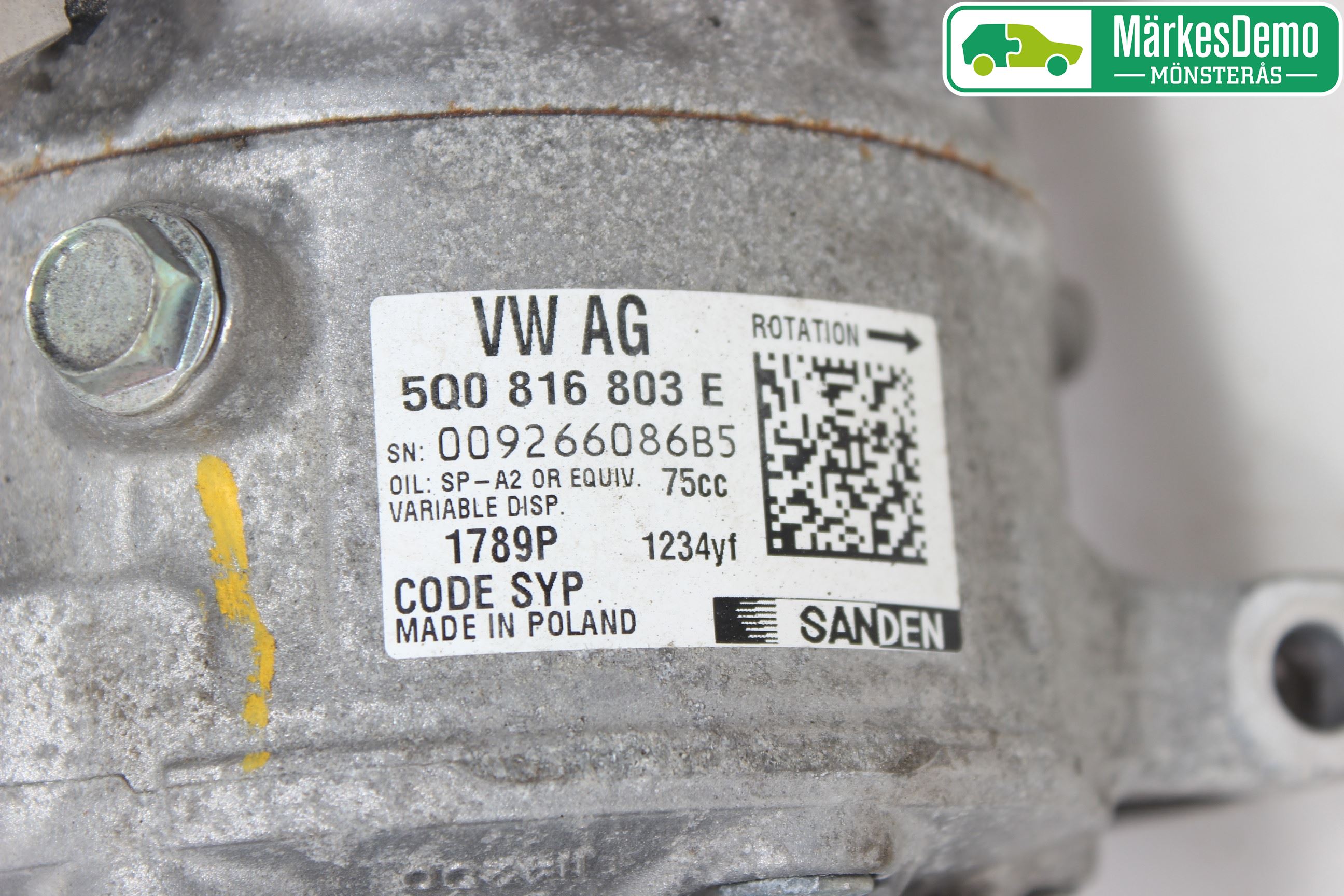 Skoda FABIA 15-21 Varme Ac Kompressor