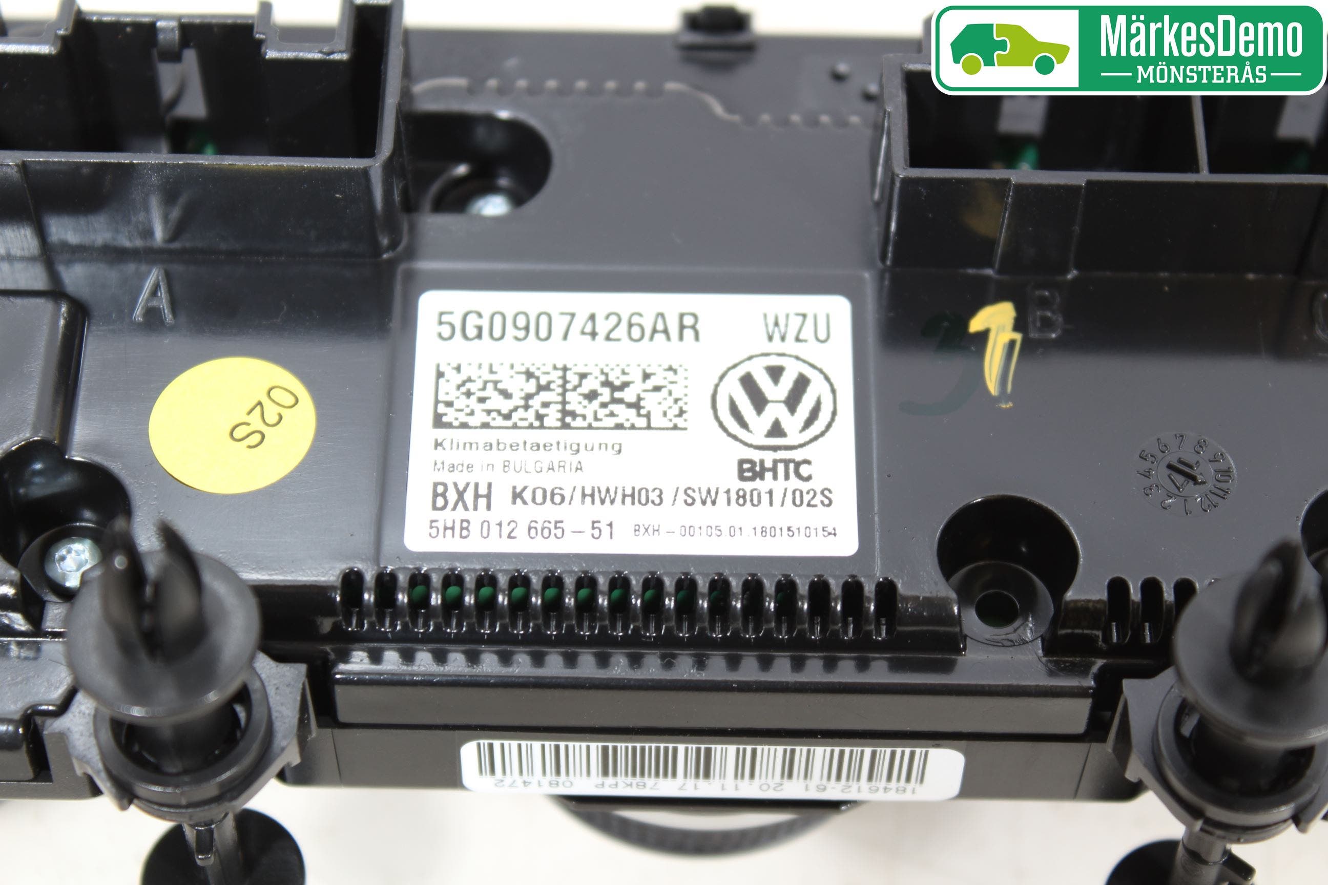 Volkswagen VW GOLF / E-GOLF VII 13-20 Varme Ac Betjening-Display