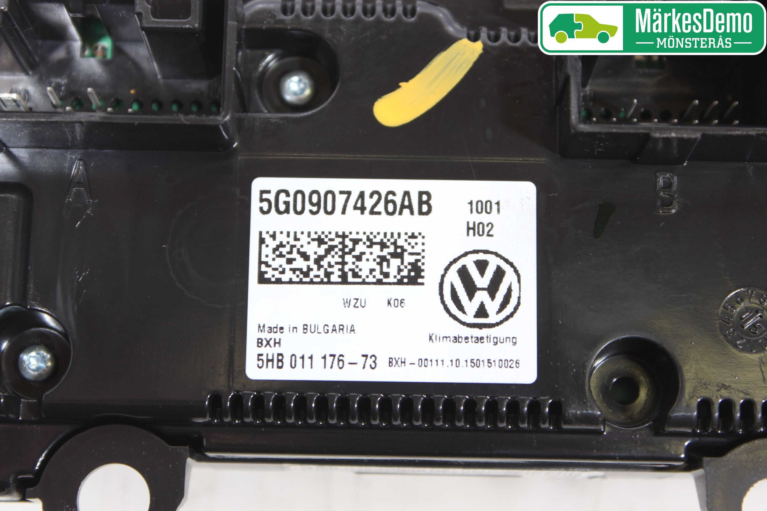 Volkswagen VW GOLF / E-GOLF VII 13-20 Varme Ac Betjening-Display